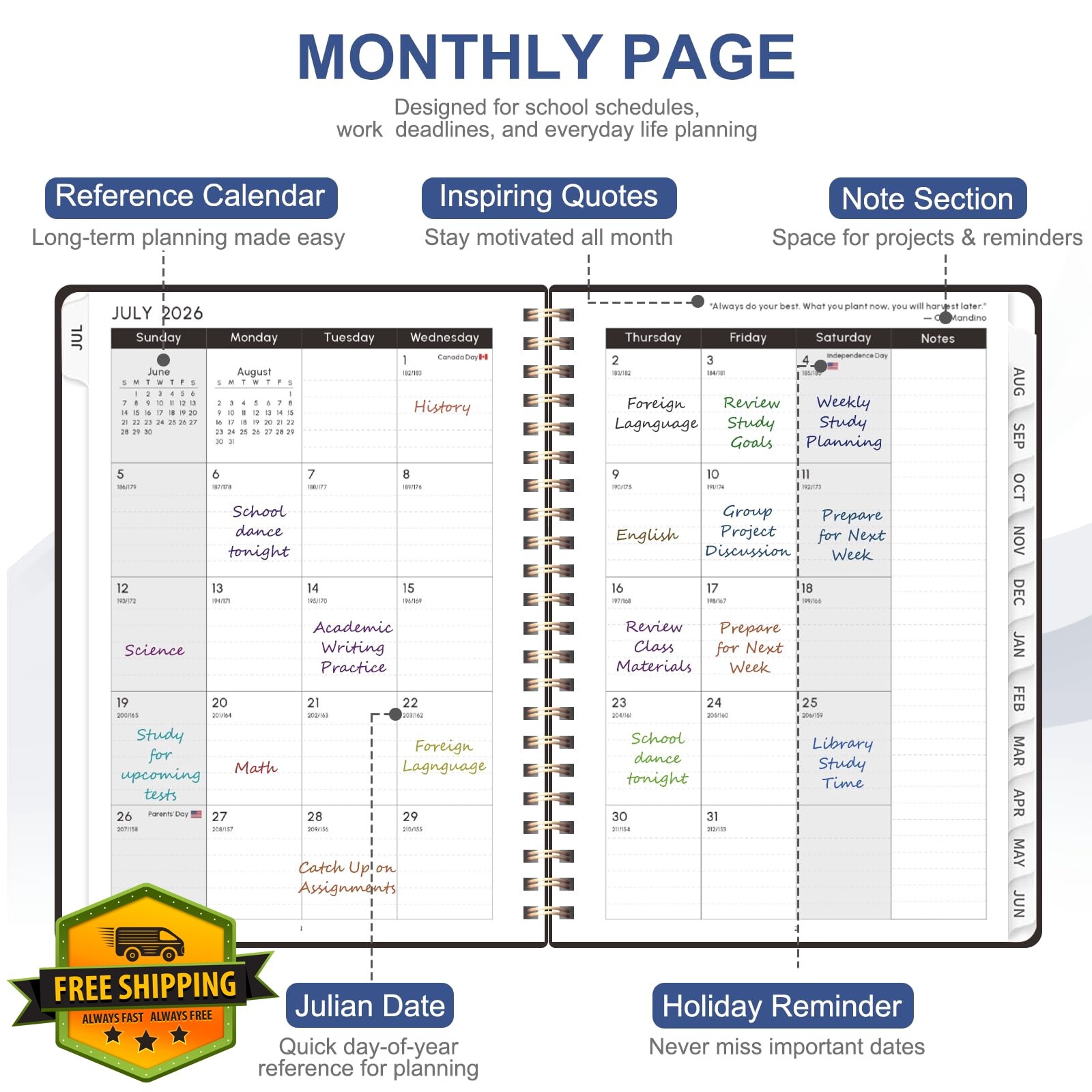 VALOME planner 2026-2027 black A5