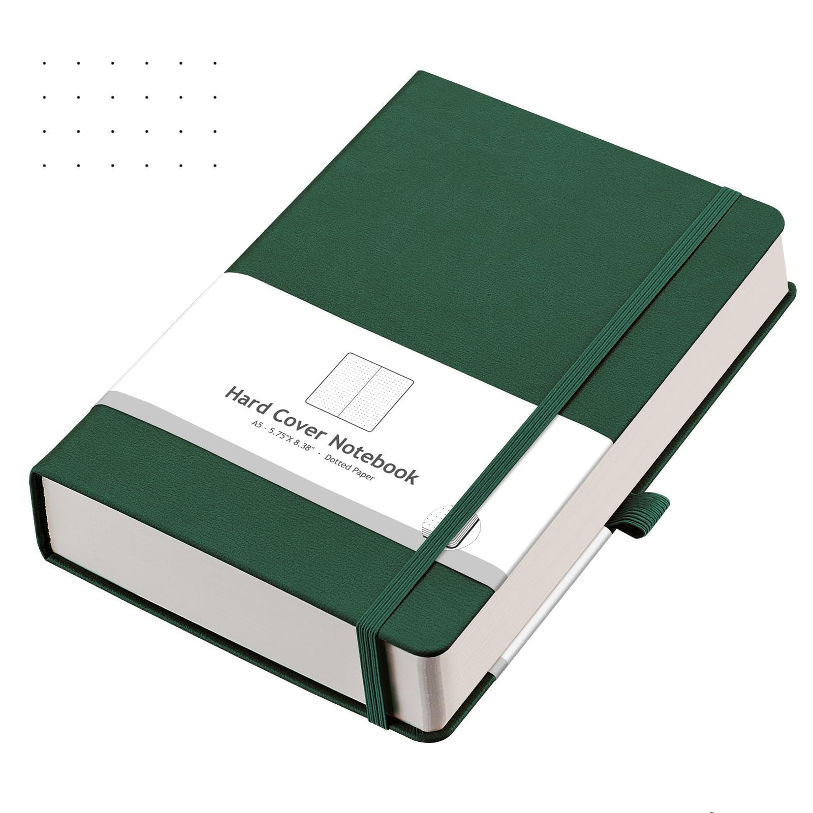 AHGXG Dotted Journal – 320 Numbered Pages Dot Grid Notebook A5-Dotted, Green