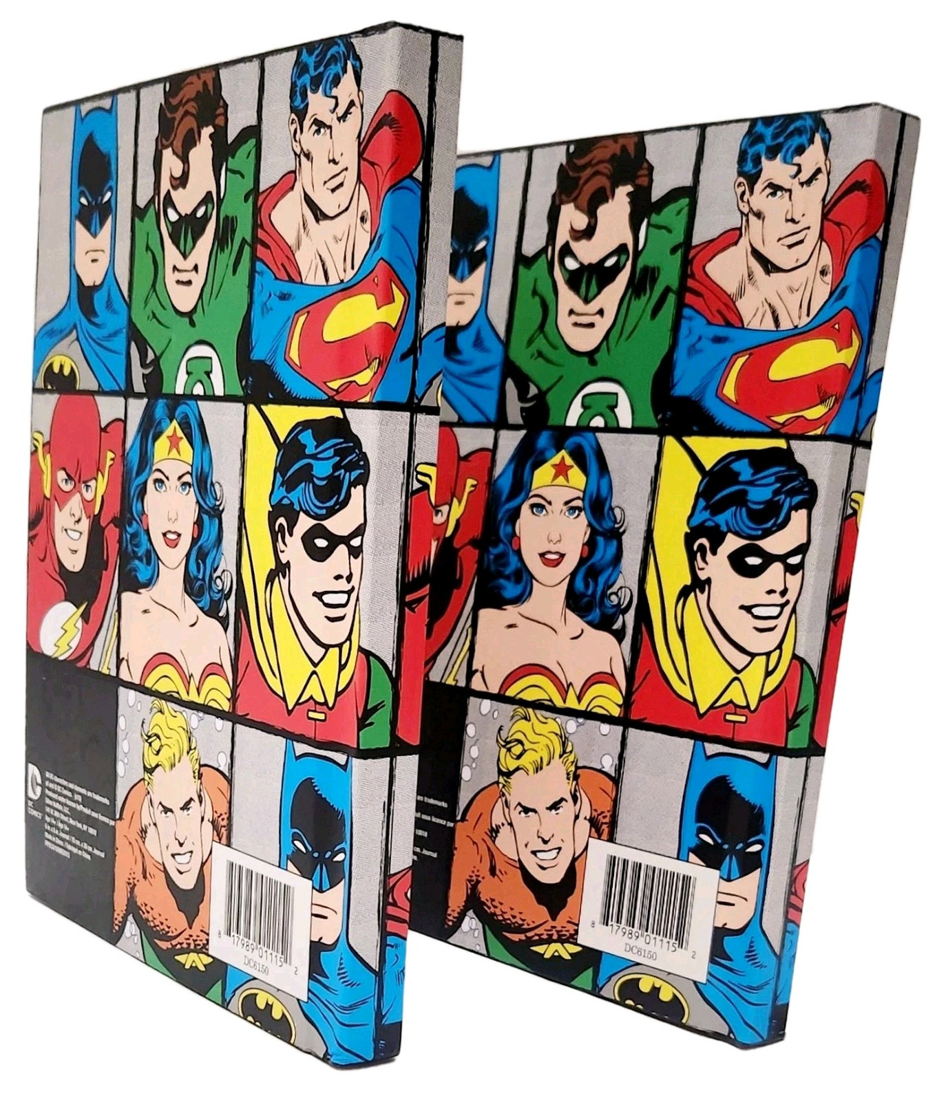 Silver Buffalo DC6150 DC Comics Characters Grid Hard Cover Journal, Lot Of 2 New