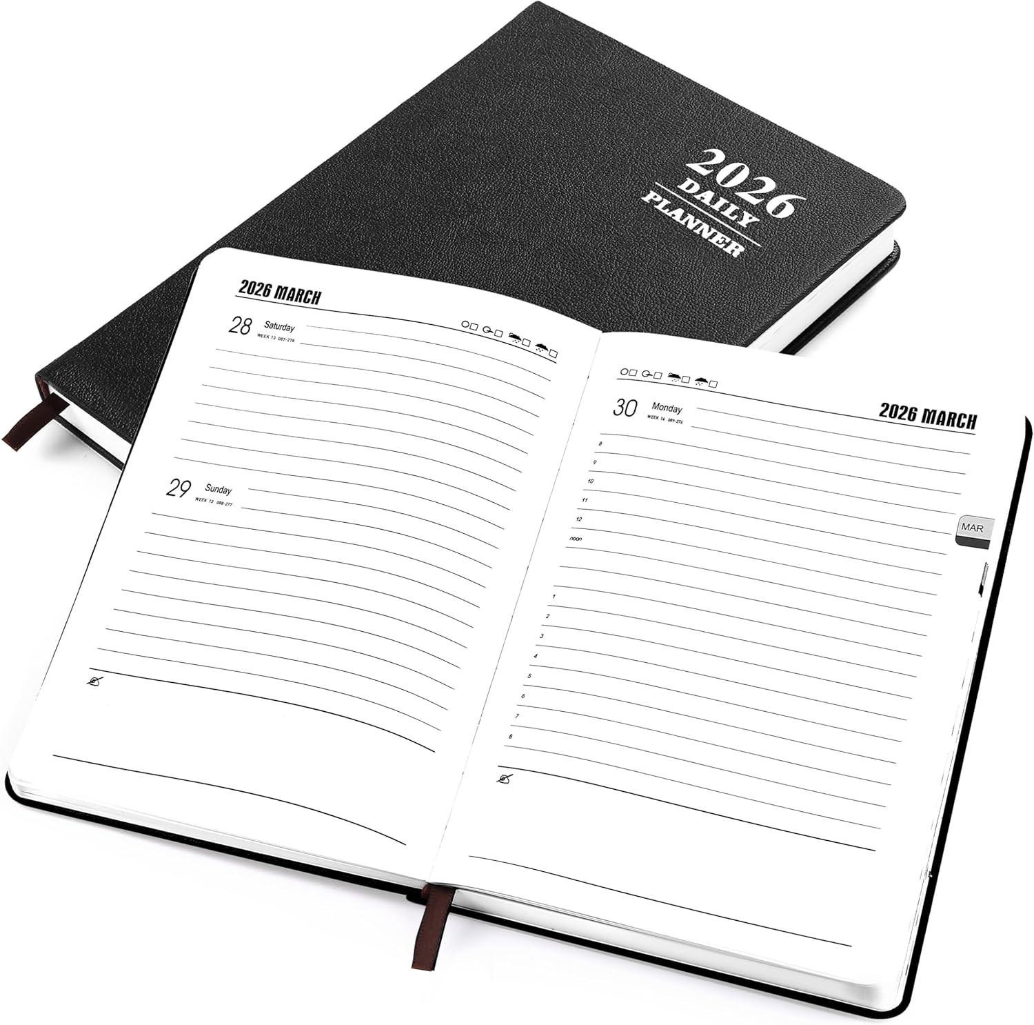 2026 Daily Hourly Planner – One Page a Day, 2026 Diary 5.7 X 8.3" Hardcover