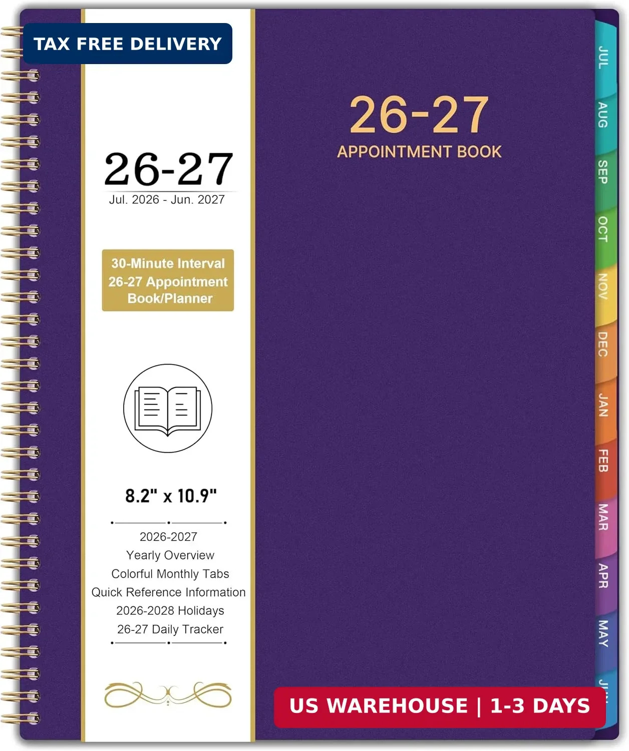 Share 2026-2027 Appointment Book/Planner – 8.2″ x 11″, Daily Planner 2026-2027