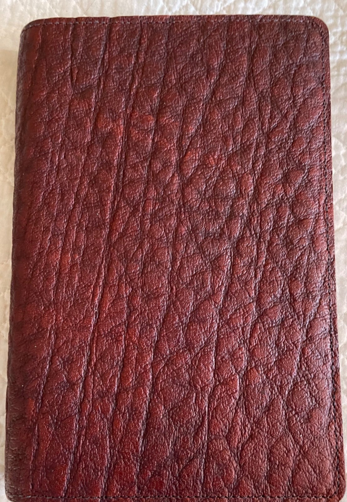 Oberon Design Leather Journal 6×9 Deeply Grained Pattern in Wine New