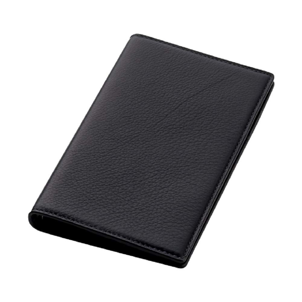 SPAD YAK Leather System Planner, Bible Size, 11mm Notebook, Black x Navy