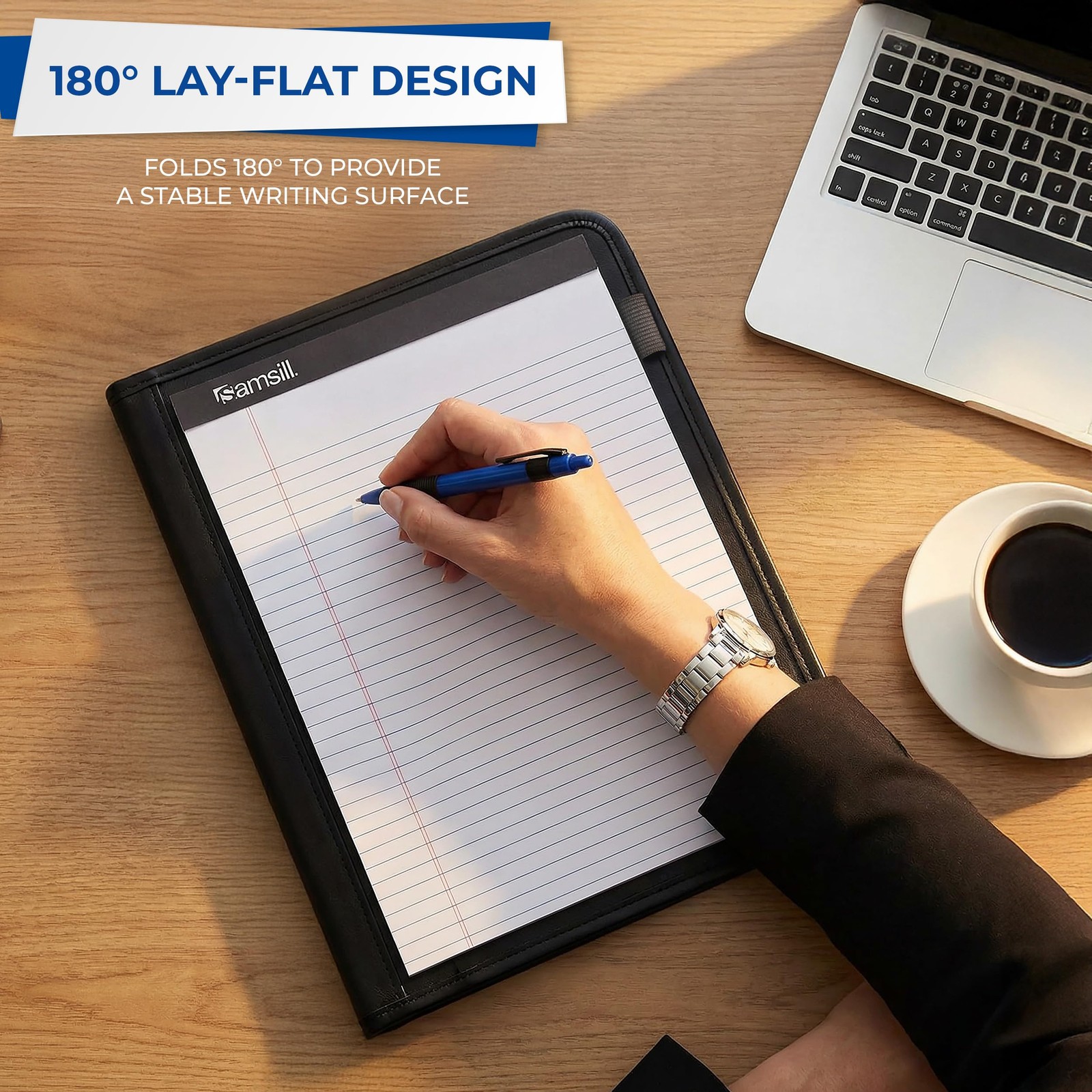 Samsill Professional Padfolio, Faux Leather Business Portfolio for Men and Women