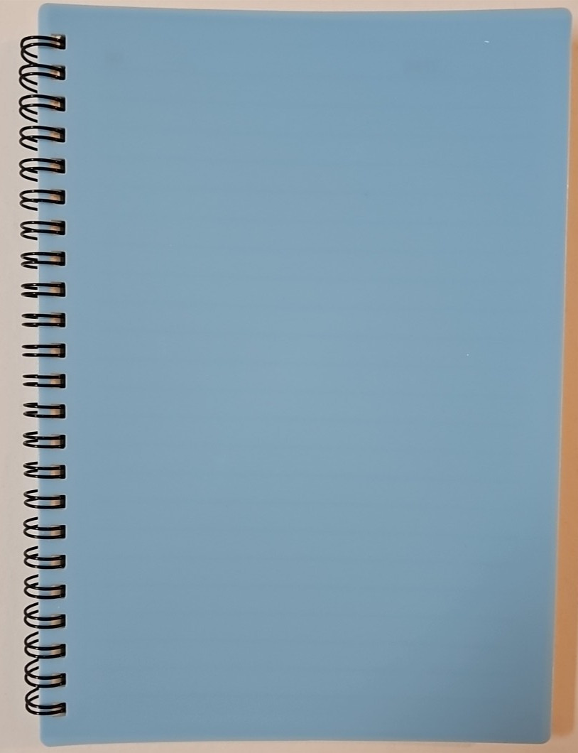 Lined Notebook PVC Cover 80 Lined Double-Spiraled Sheets 6 Colors 5.5 x8.5″ NEW