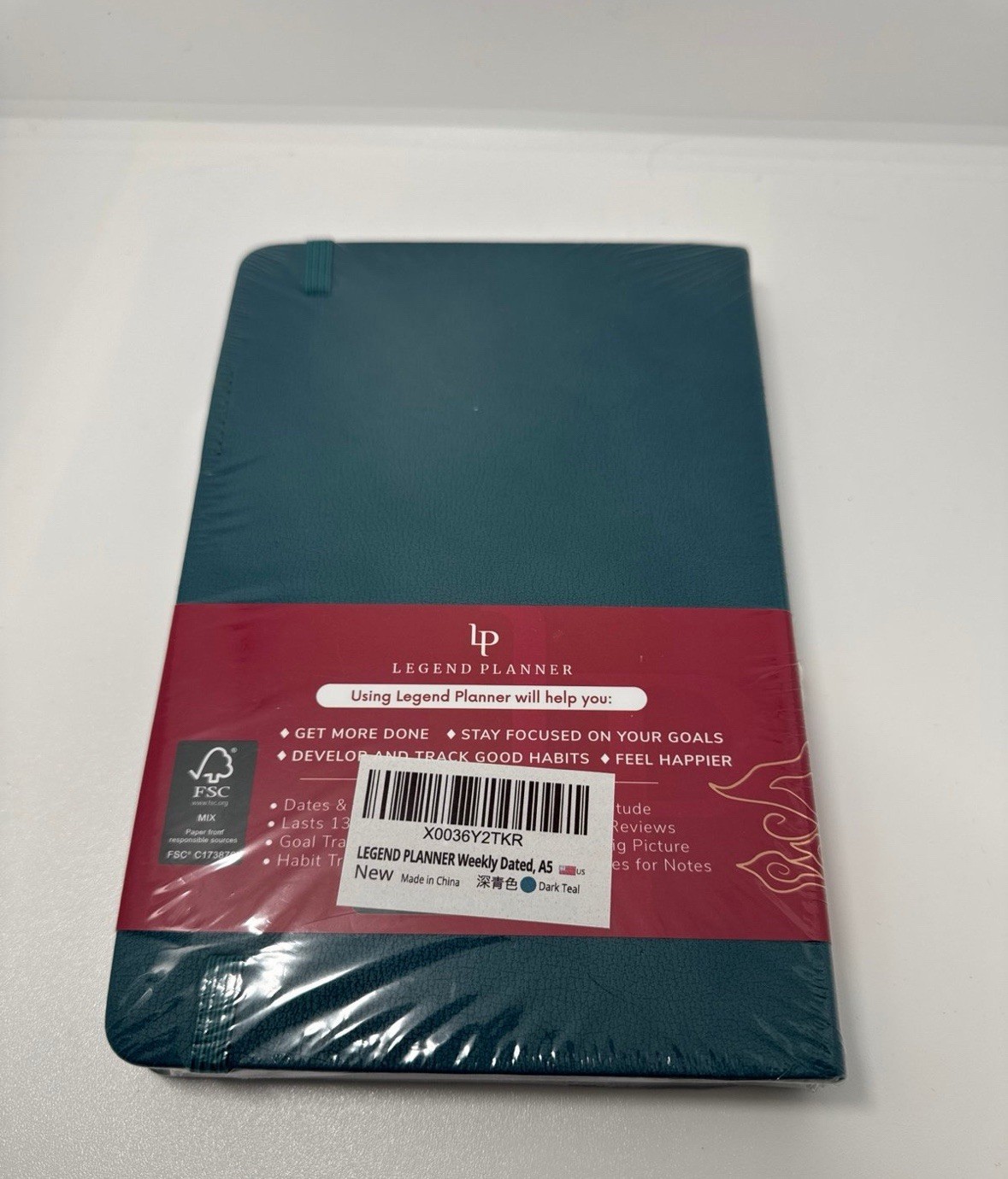 Legend Planner | Dated Planner 2026 | A5 5.5×8.3 | Dark Teal & Gold | SEALED