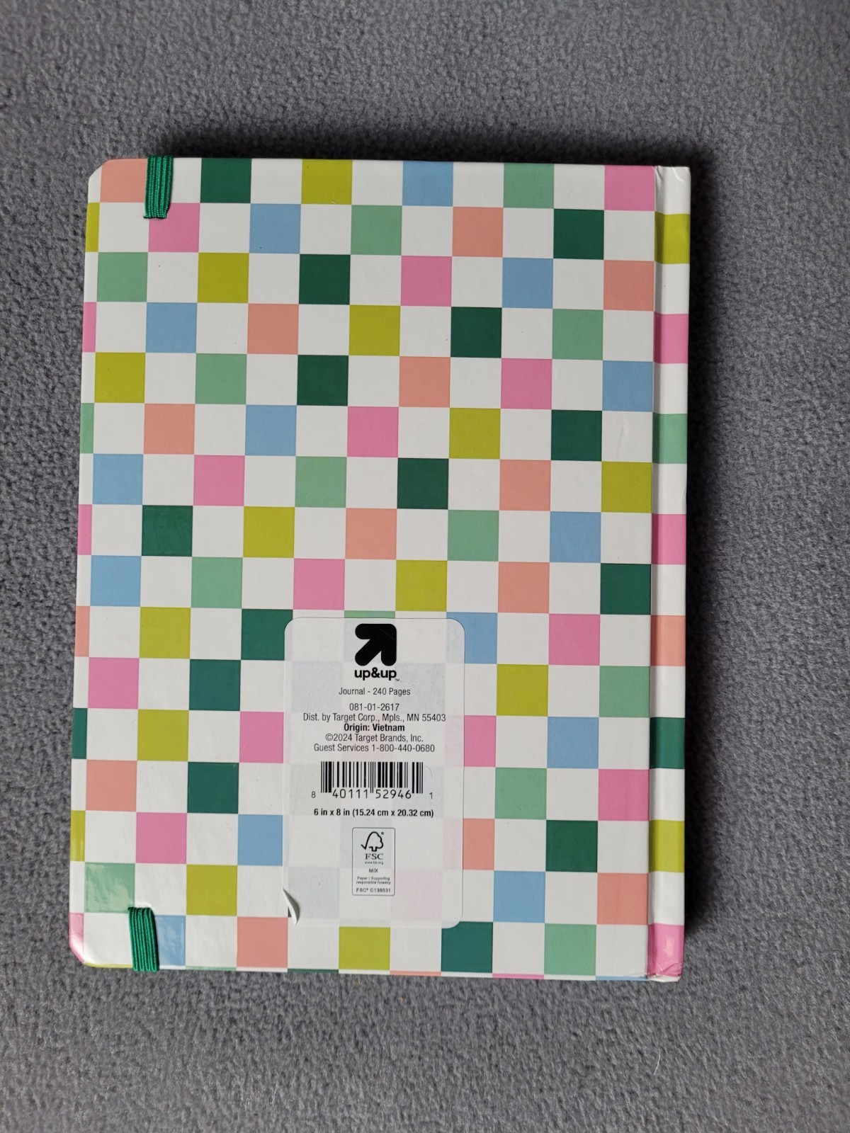 up&up Elastic Closure Bound Journal 6X8 inches 240 Pages