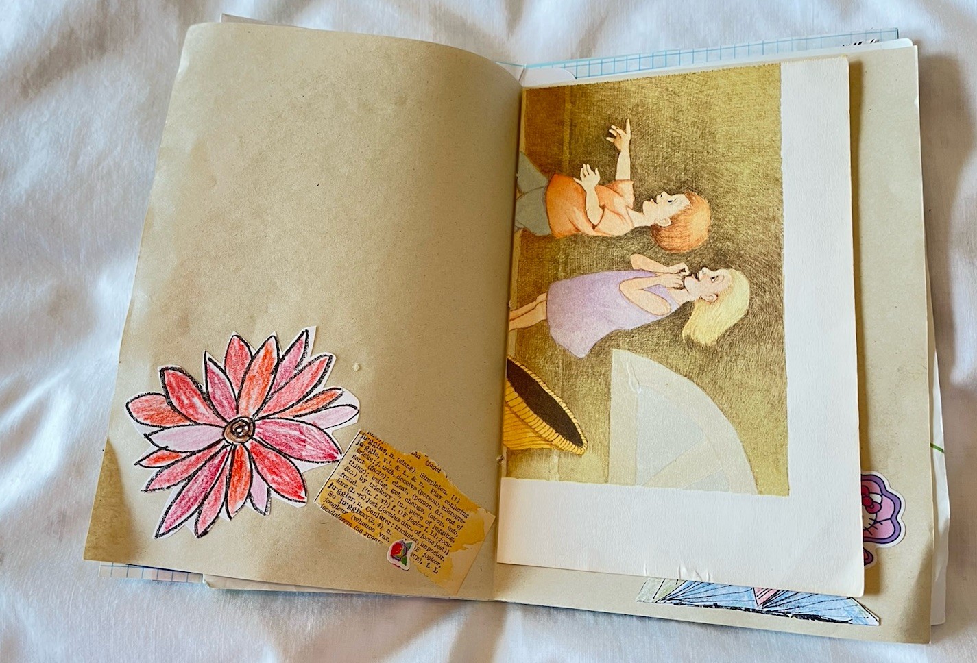 Junk Journal Cats & Dogs Theme, 6×9” Handmade, Paper Ephemera Tucks Embellished