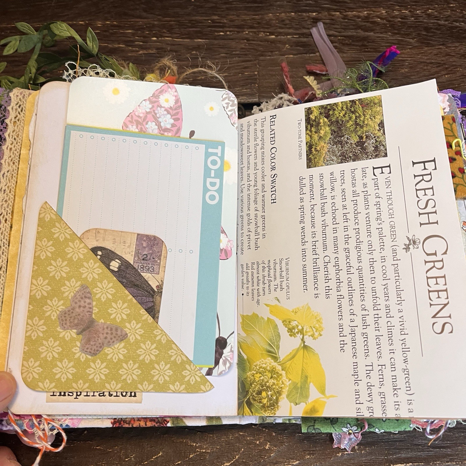 Butterfly Junk Journal Faith Floral Nature Flowers Softcover Decorated 3 Sig