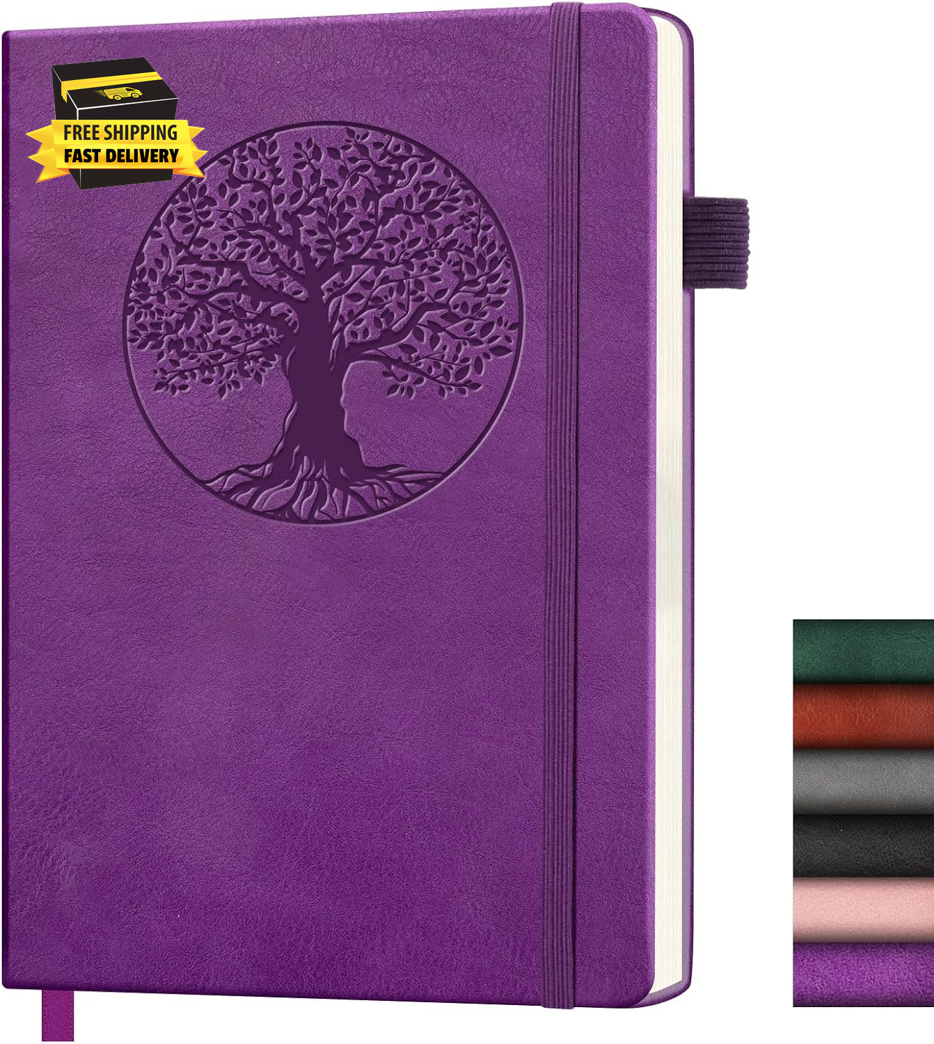 Lined Journal Notebook, A5 Leather Vintage Journals for Writing, 256 Pages Colle