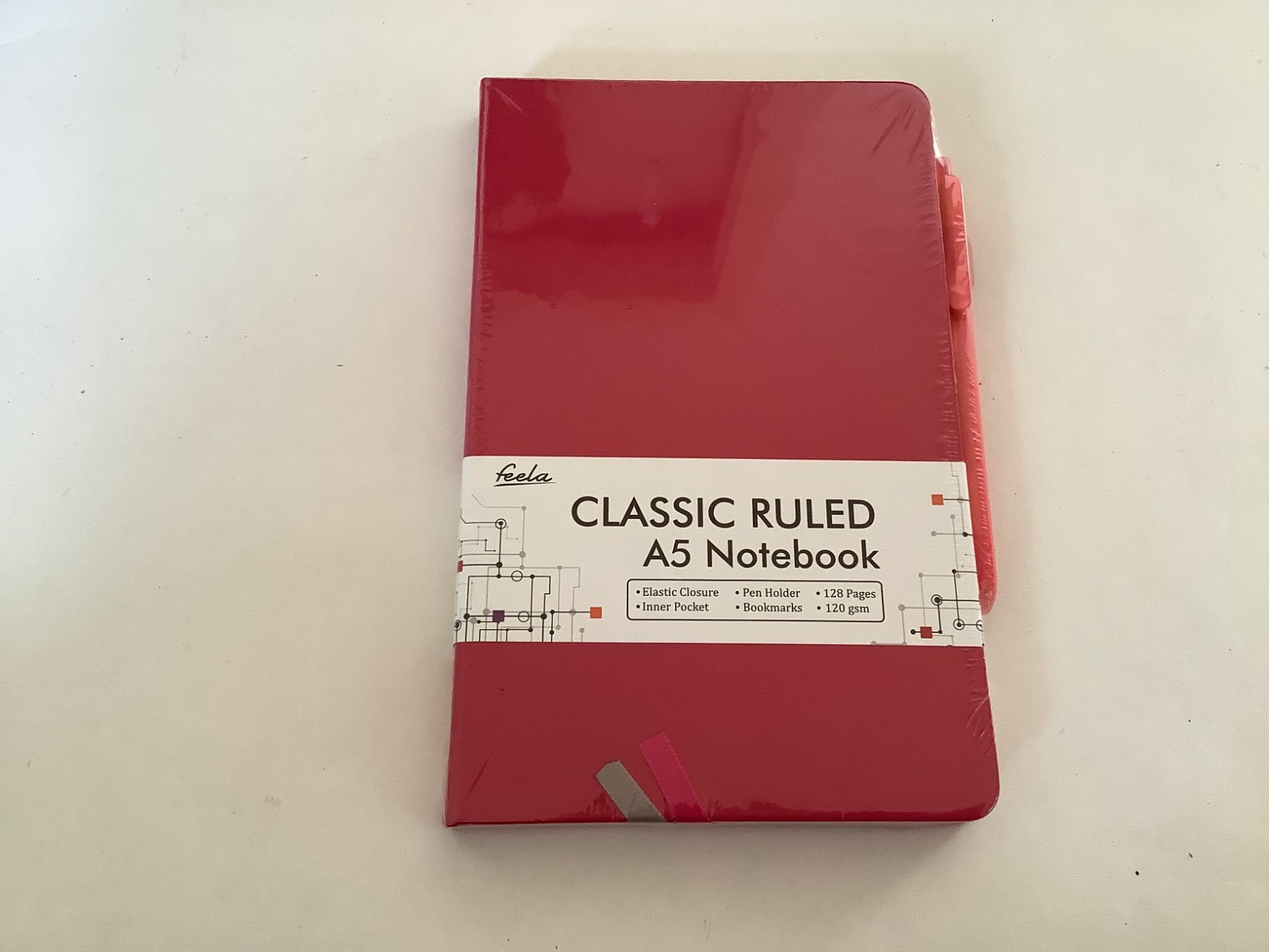 Noteooks Classic A5 Ruled w/Pen Journal, Diary, etc – 8 Colors available