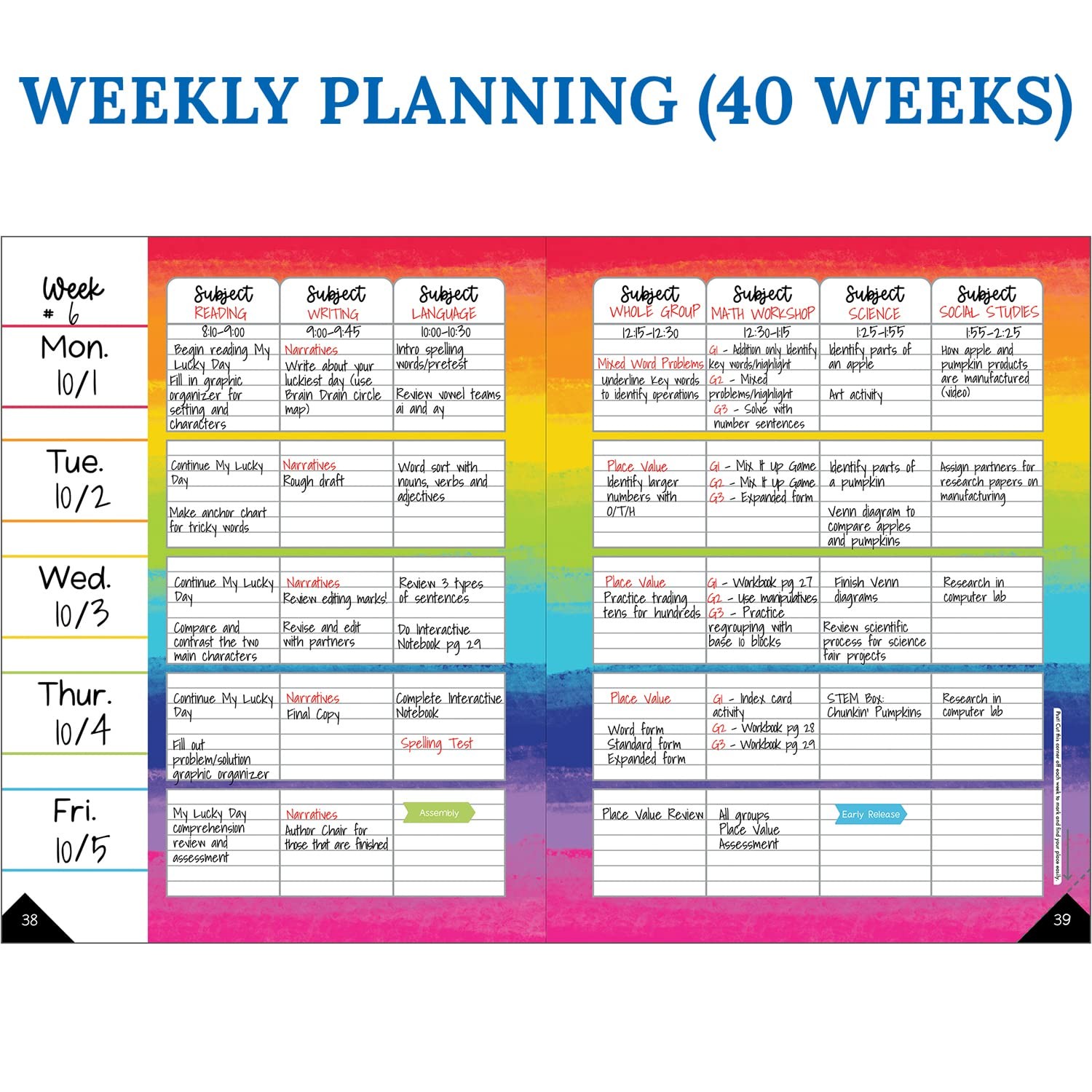 Light Bulb Moments Planner, 8″ x 11″ Undated Daily Planner, Weekly Planner, a…