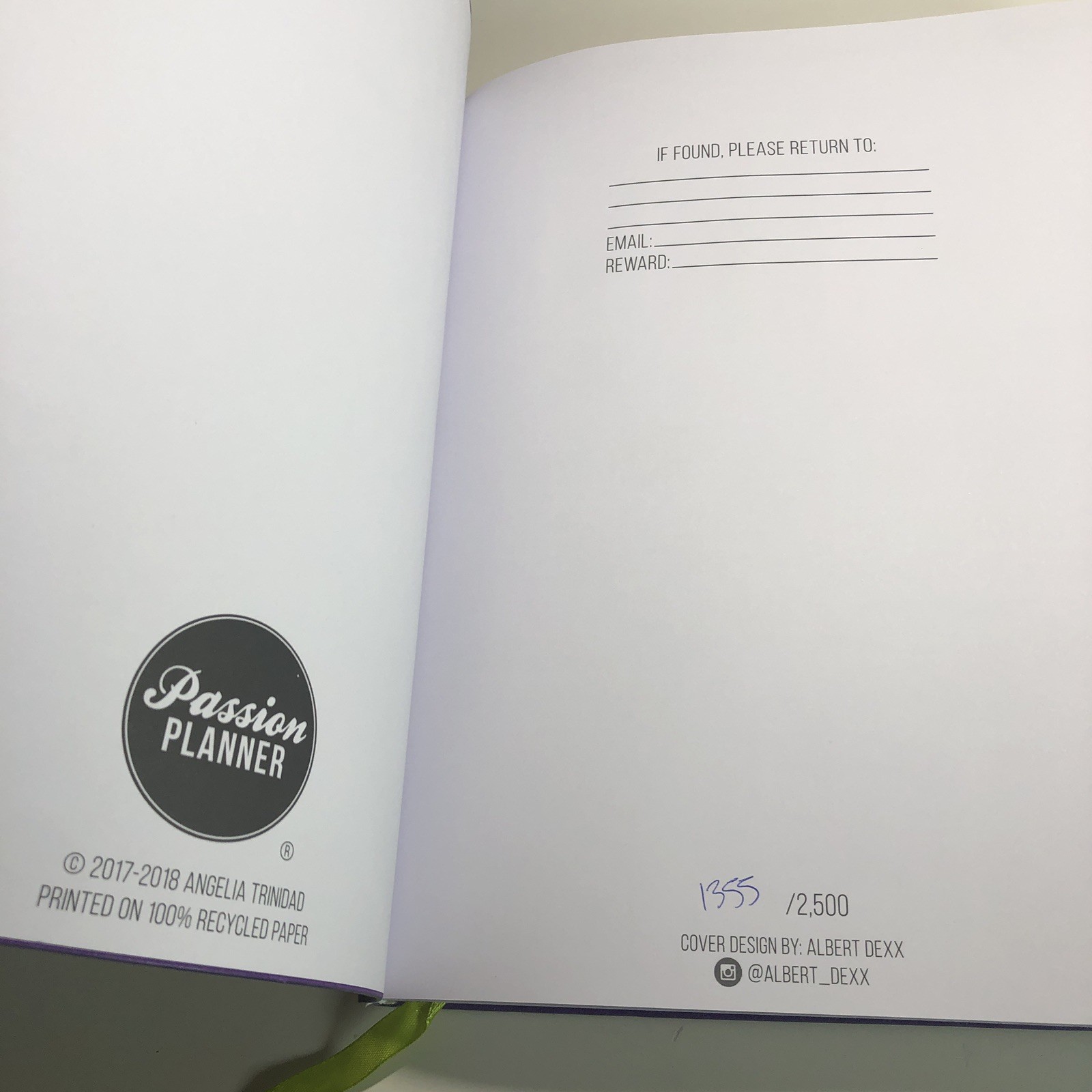 Passion Planner RARE Purple Large Weekly Undated 2017-2018 Monday Start Stickers