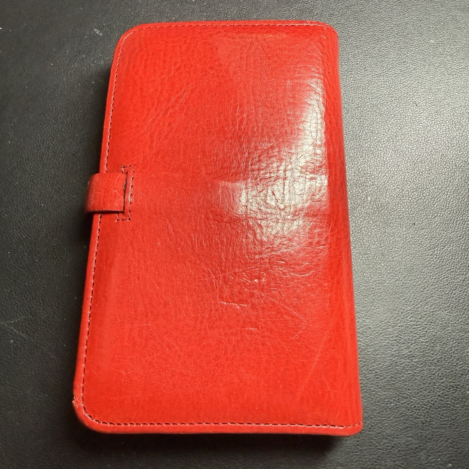 Vintage BRIGHTON Personal Organizer Planner Ravishing Red Leather 6 5/8”x 4 1/4″
