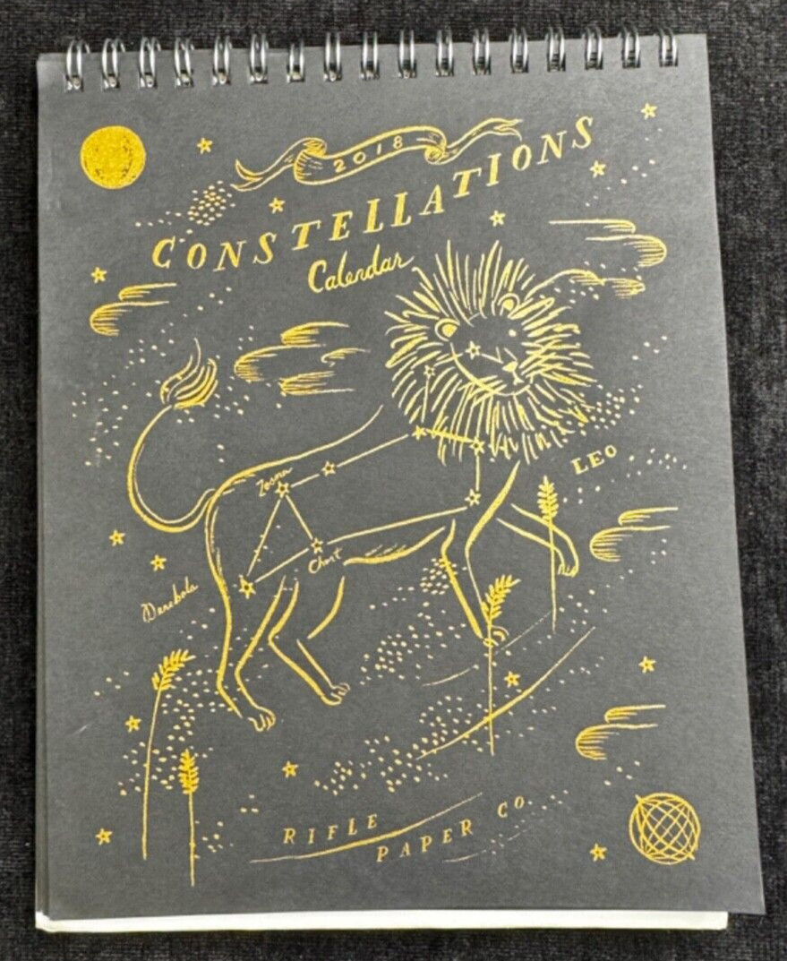 Rifle Paper Co. Constellations 2018 Gold Foil Desk Calendar- Great Art to Frame