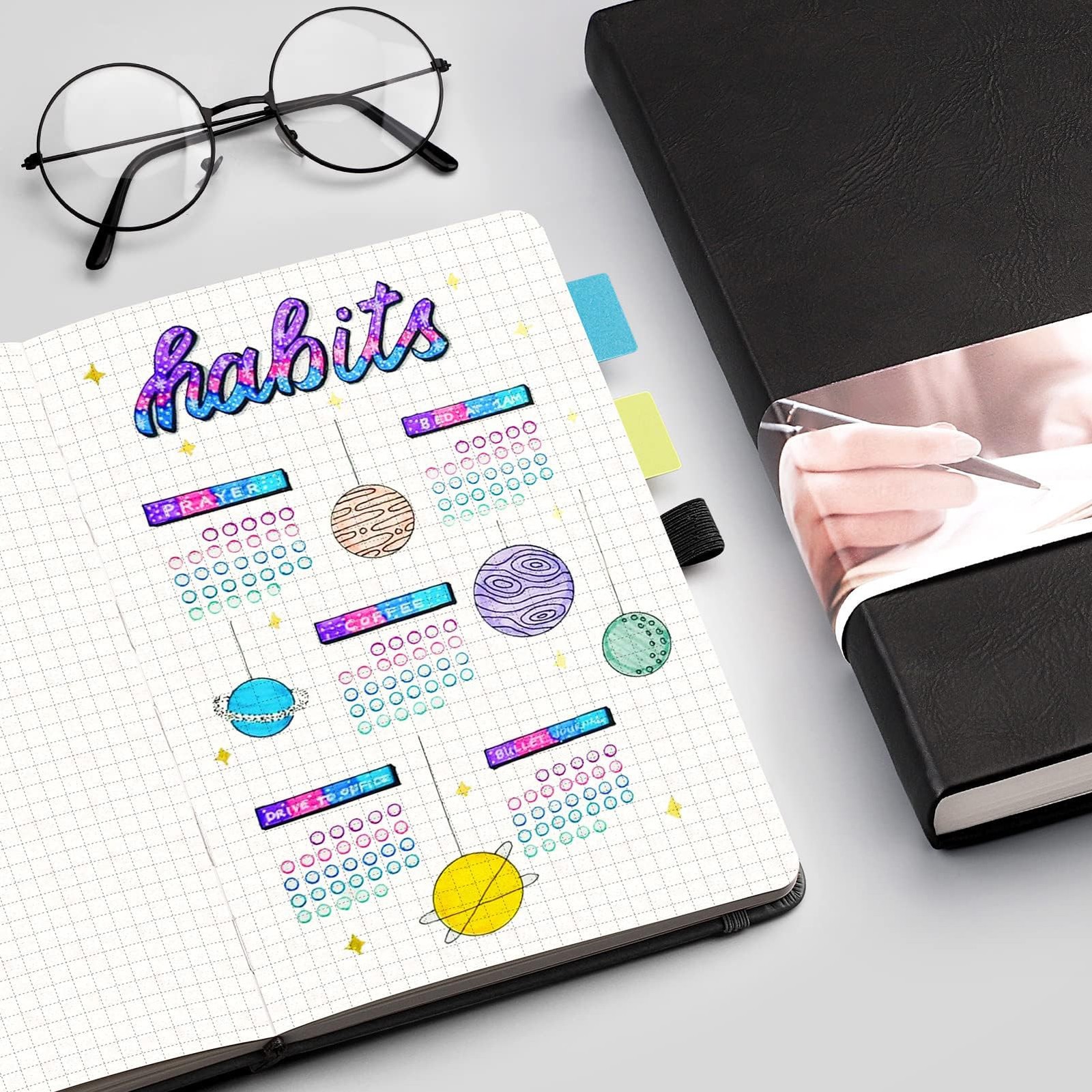 Graph Paper Journal, A5 Size 256 Pages, Hard Cover, Black