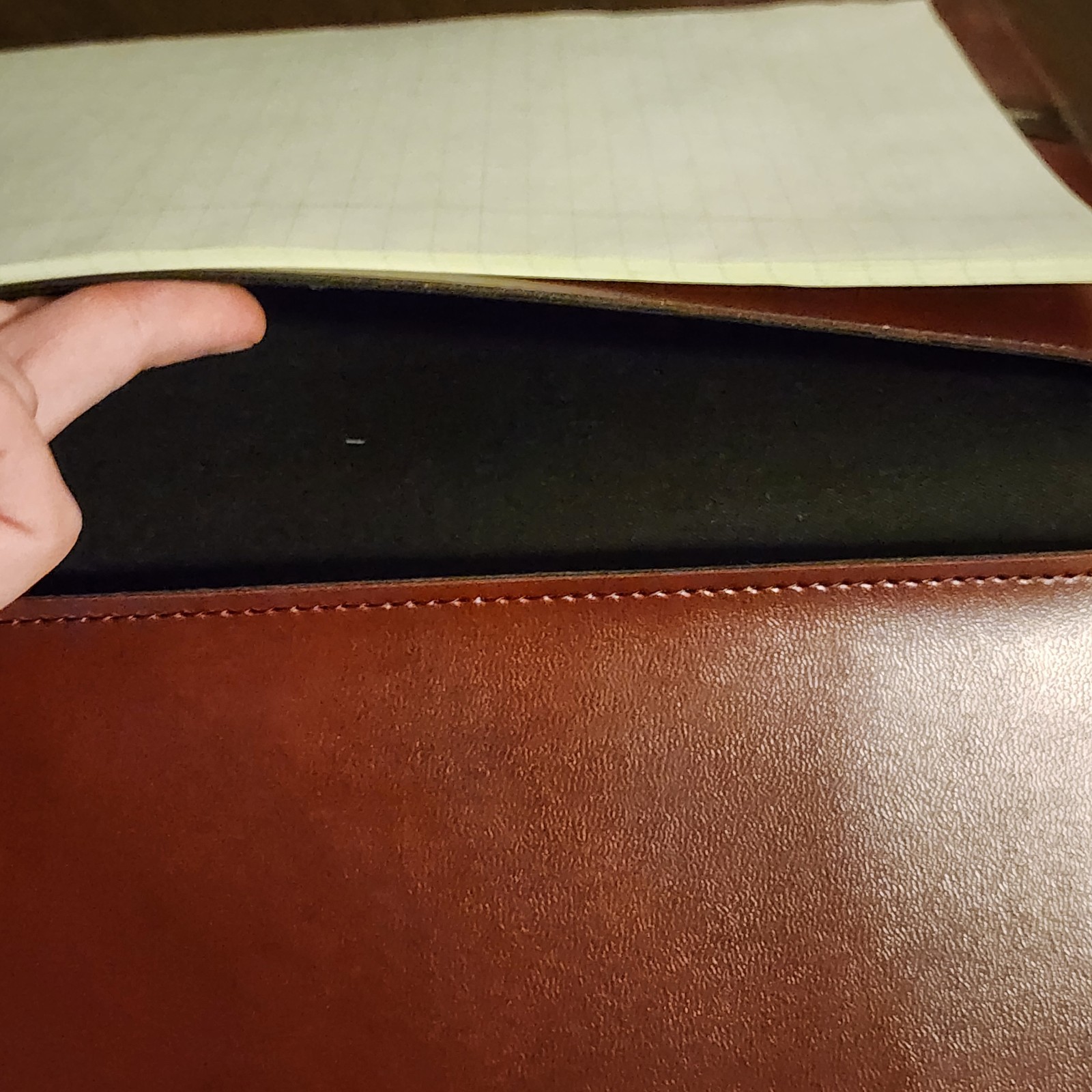 Vintage Hazel USA 14″ X 10″ Leather Document Portfolio Notepad Padfolio Folder