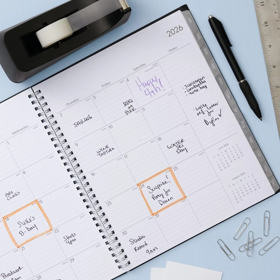 Blue Sky 2027 18 Month Monthly Planner Calendar, July 2026 – December 2027, 8…