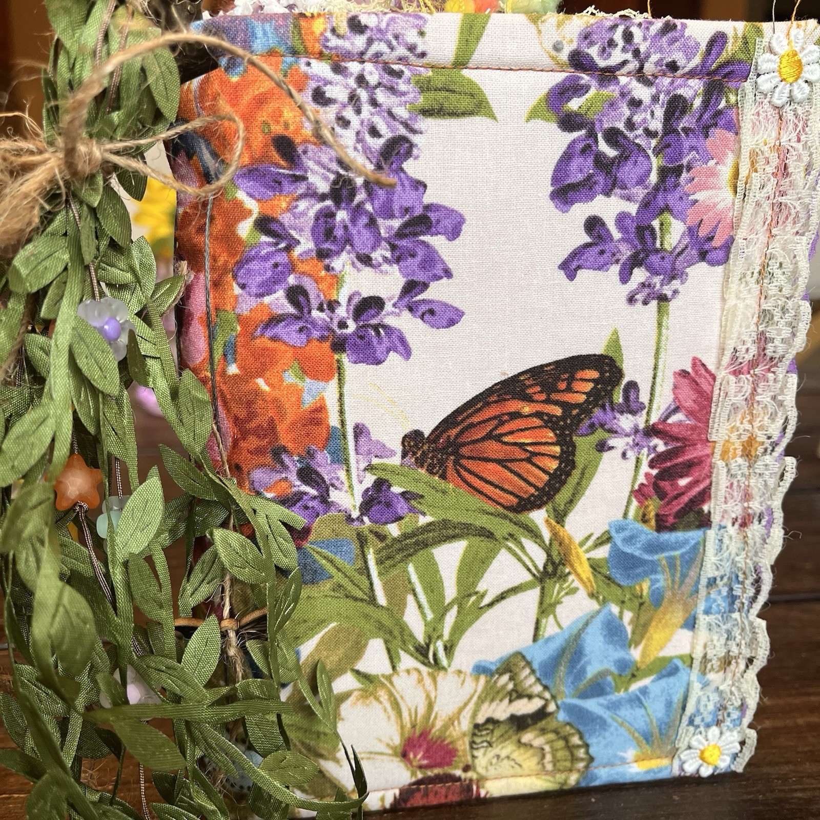 Butterfly Junk Journal Faith Floral Nature Flowers Softcover Decorated 3 Sig
