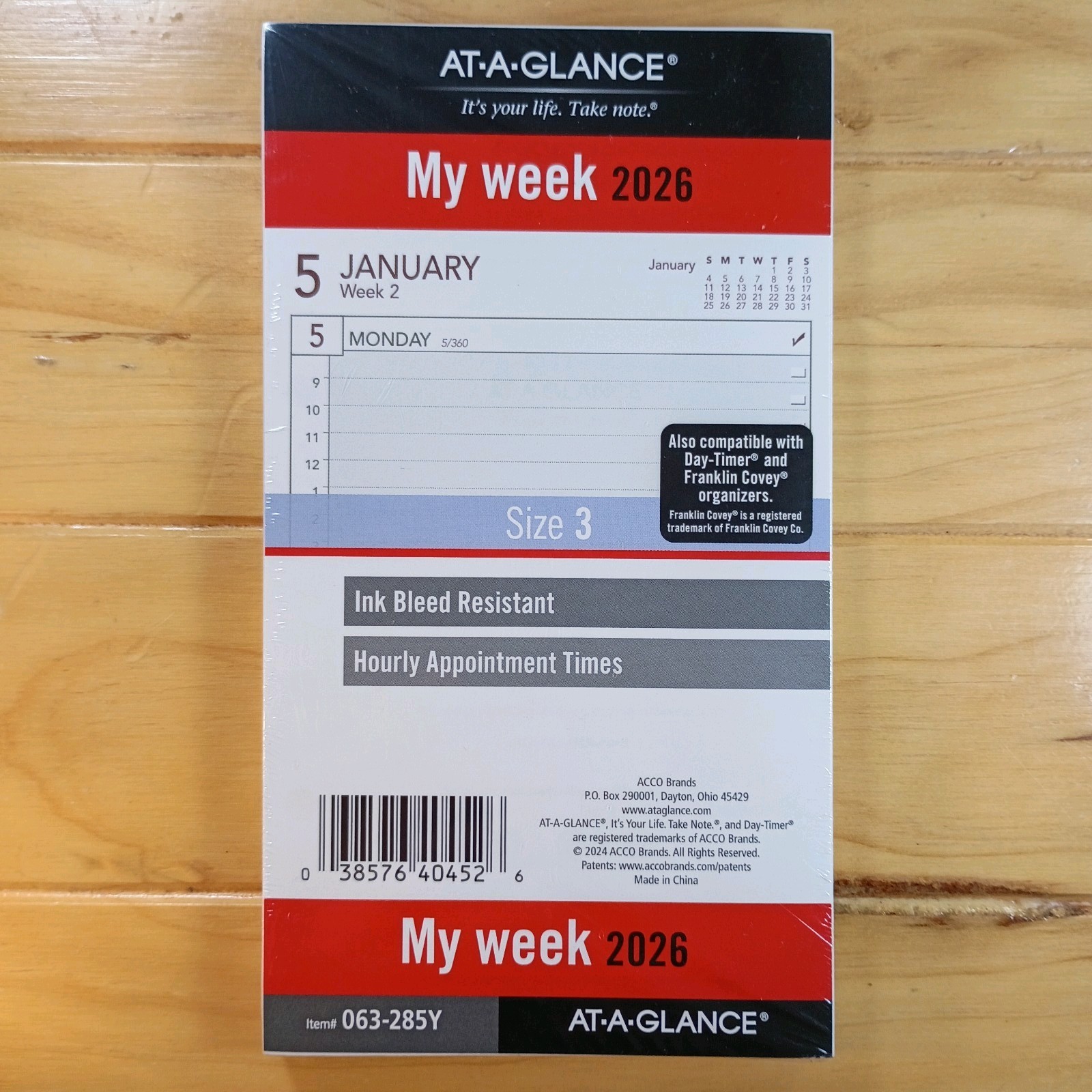 AT-A-GLANCE My Week 2026 Size 3 Item # 063-285Y New