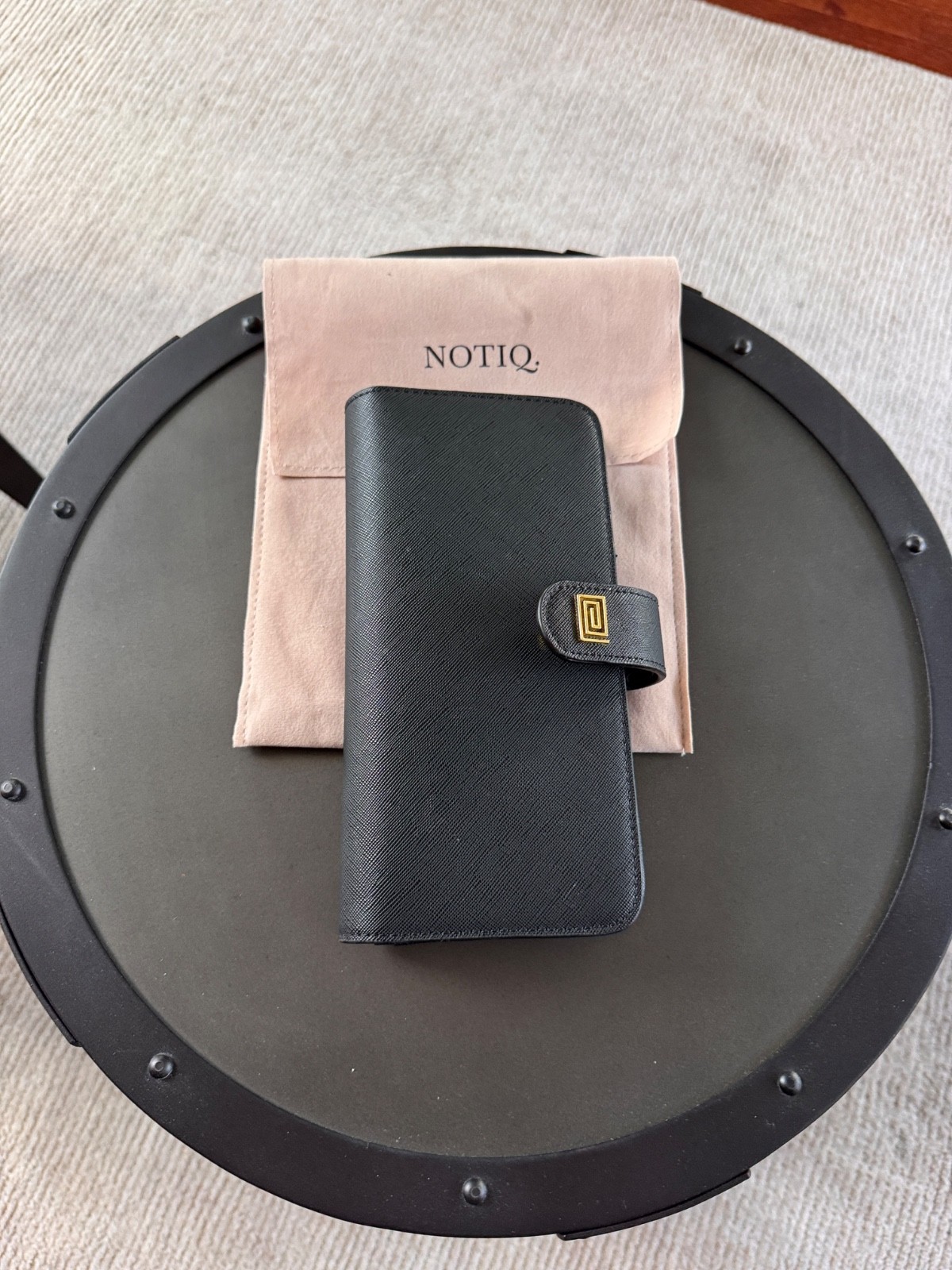 Notiq Jet Black Saffiano SLIM Wallet | SLIM Travel Cover (New)
