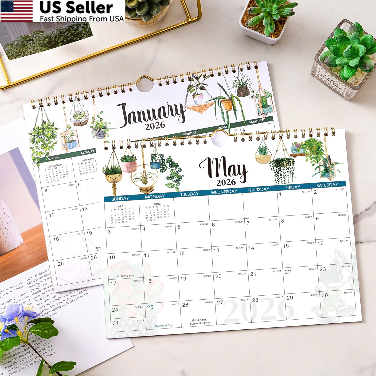 2026 Wall Calendar – 2026 Calendar, 12 Months 2026 from Jan. -…
