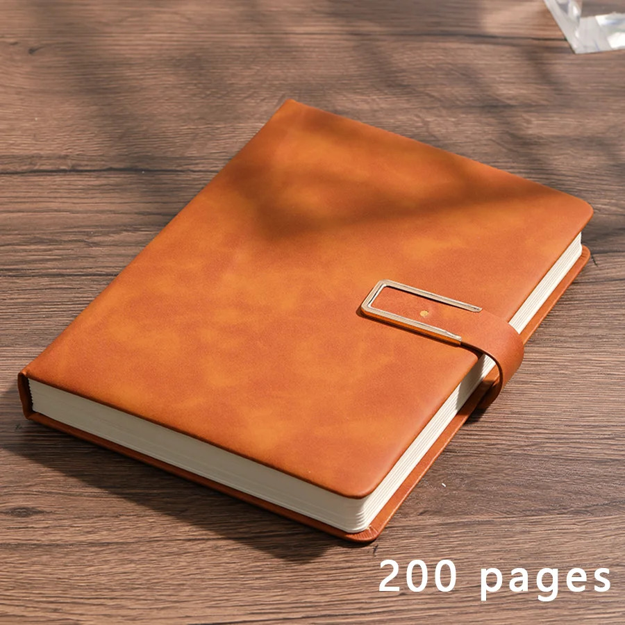 A5 Vintage Leather Notebook Soft Cover Journal 200 Pages Business College
