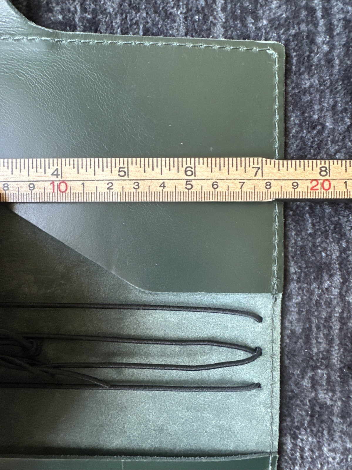 CHIC SPARROW B6 Slim Green Leather Travelers Notebook *READ*