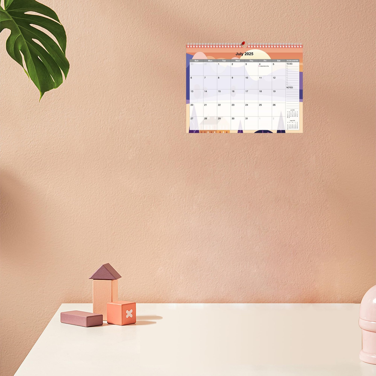 Calendar 2025-2026, Wall From July. 2025 – Dec. 2025-2026
