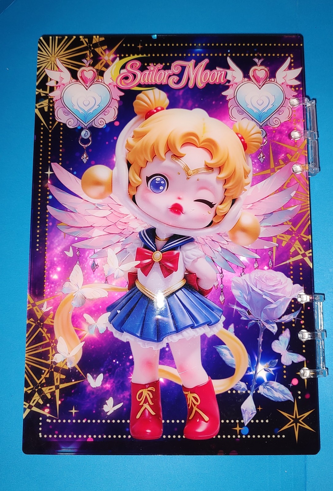 New! Skullpanda As Sailor Moon A5 Size Acrylic Shaker Notebook With Paper