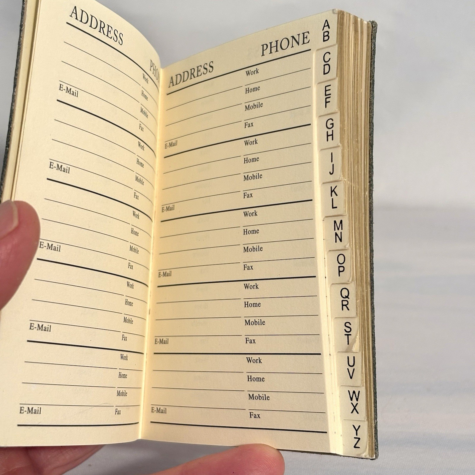 Celtic Design Leather Address Book Alphabet Tabs 3 x 4.5 Knot Gold Edges Small
