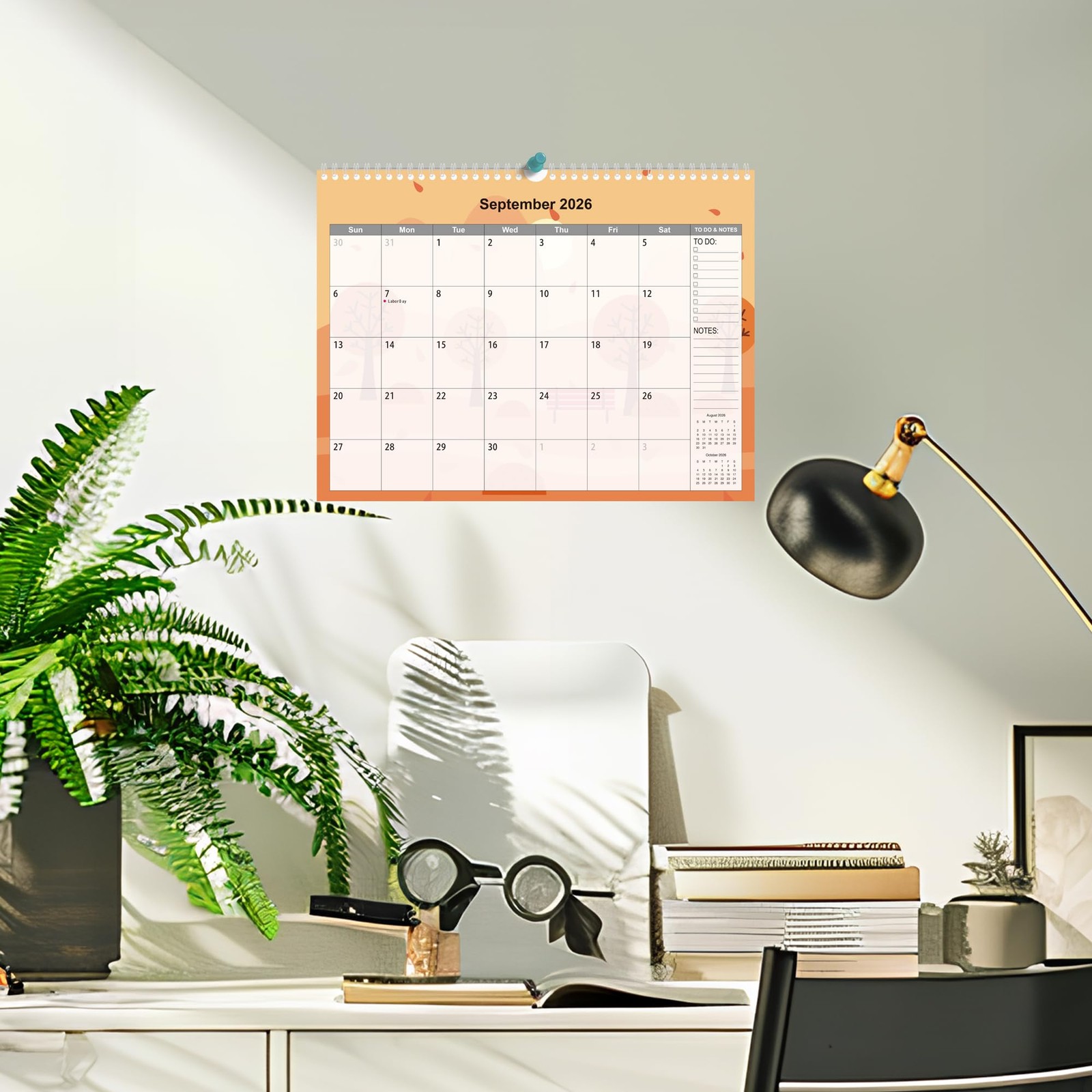 Calendar 2025-2026, Wall From July. 2025 – Dec. 2025-2026