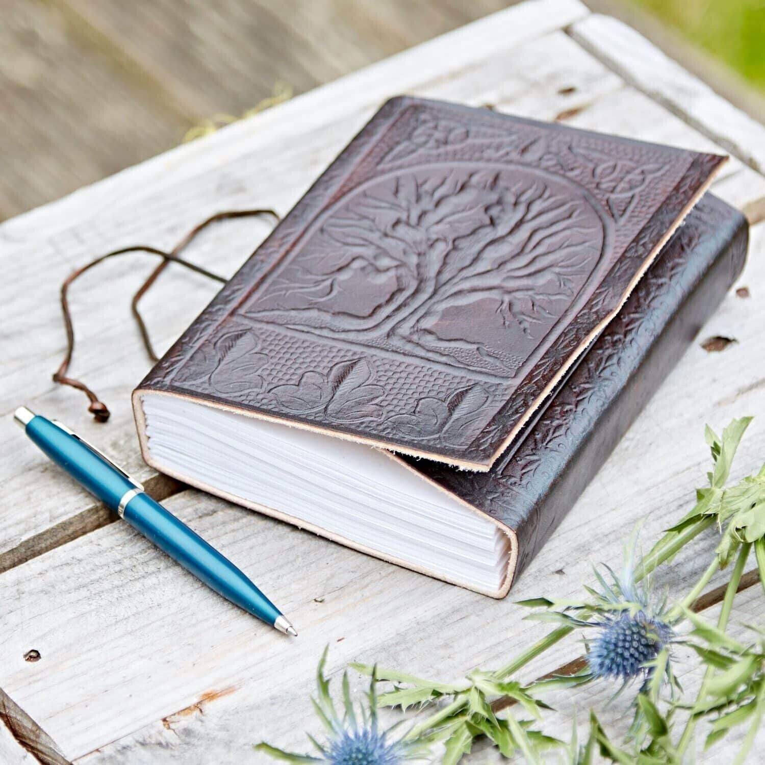 Tree Of Life Quart Large 225 page Qulaity Leather Handmade 10X13 inch Journal