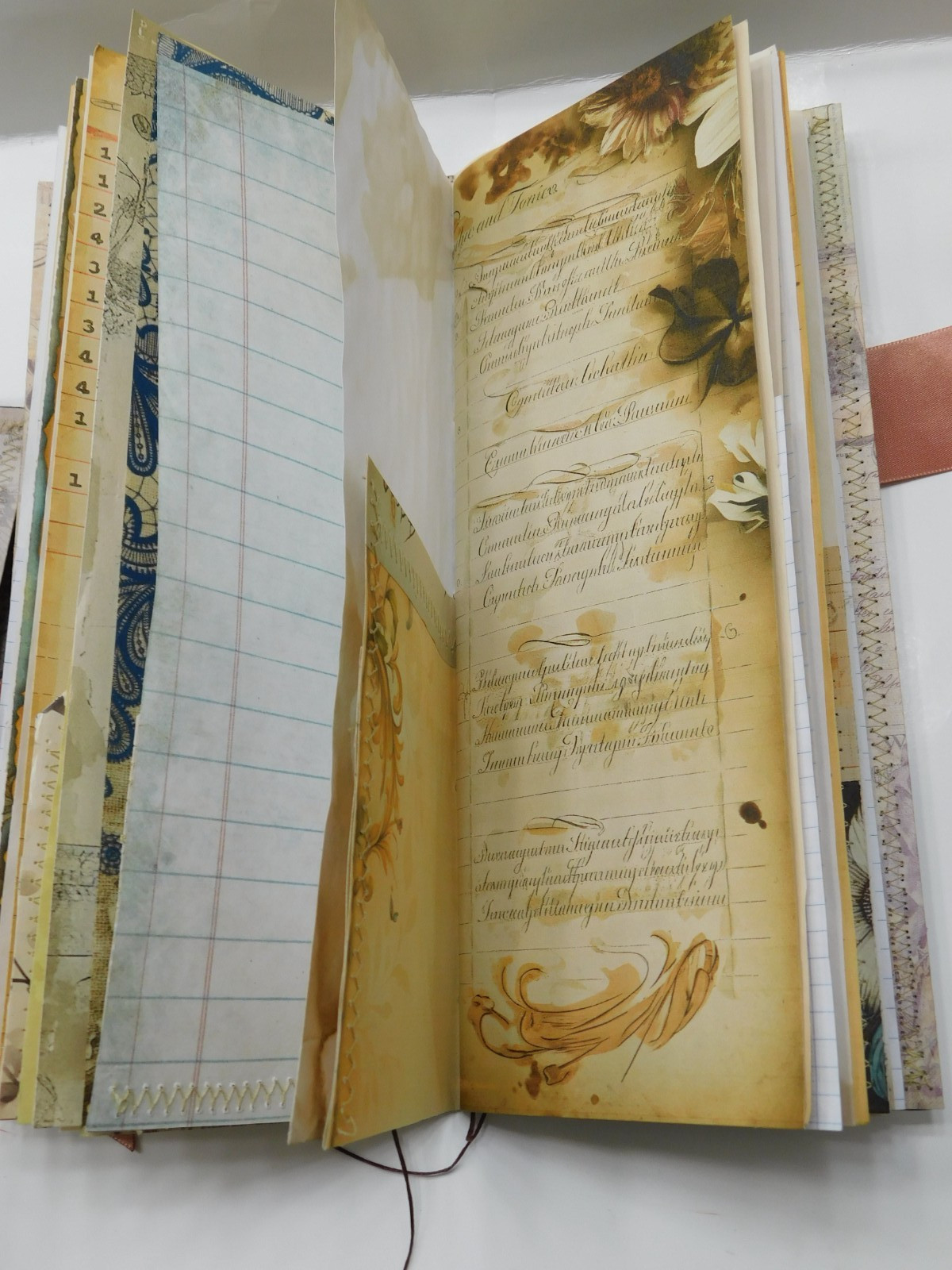 Tall Junk Journal Blank Diary Travelers Notebook 116 Page Vintage Style K