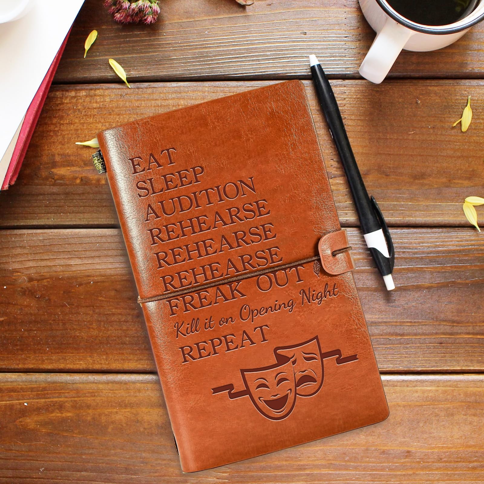 Theater Gifts for Christmas, 136 Page Refillable Writing Theater Leather Jour…