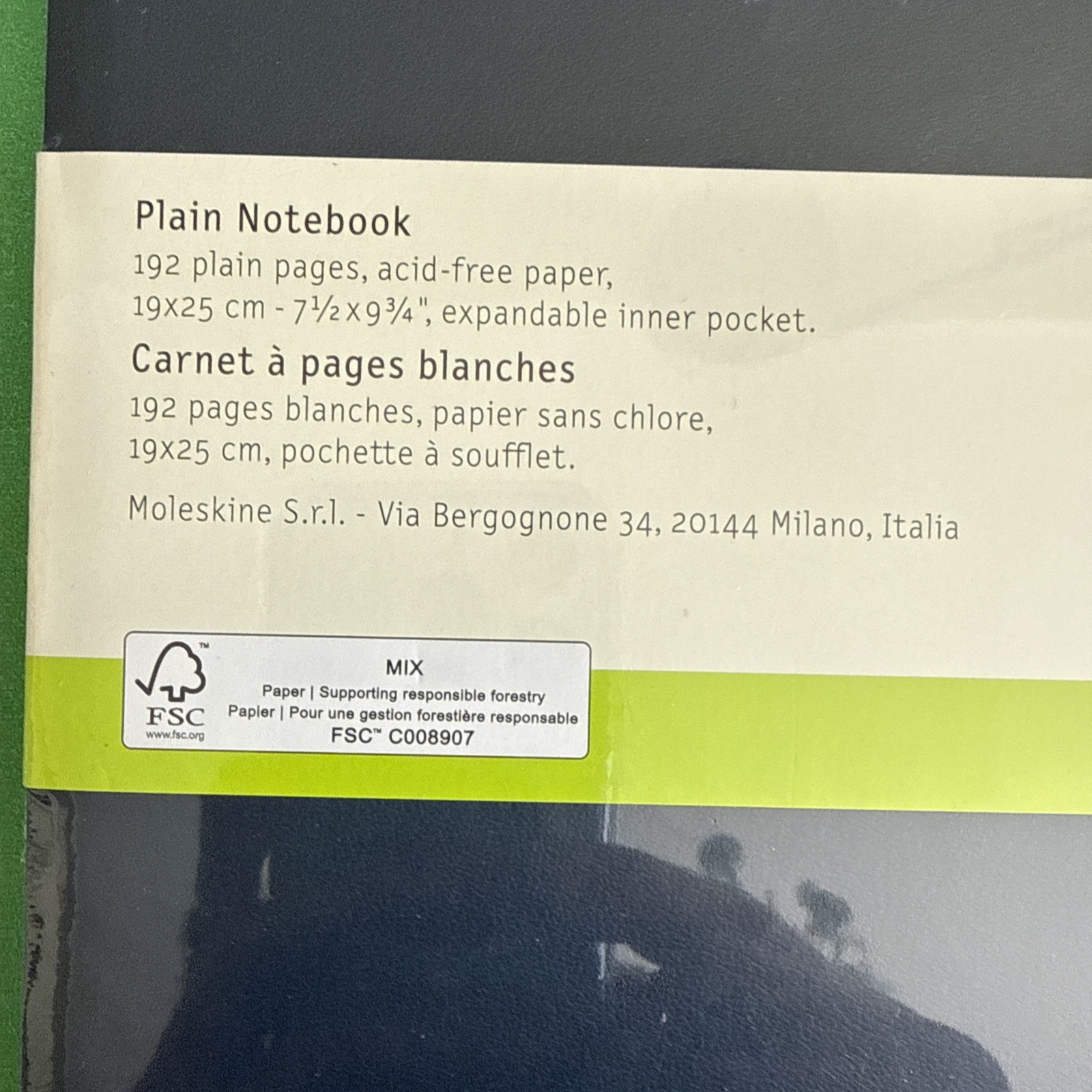 New Moleskine Classic Collection BLACK Notebook Extra Large Plain HARD Cover