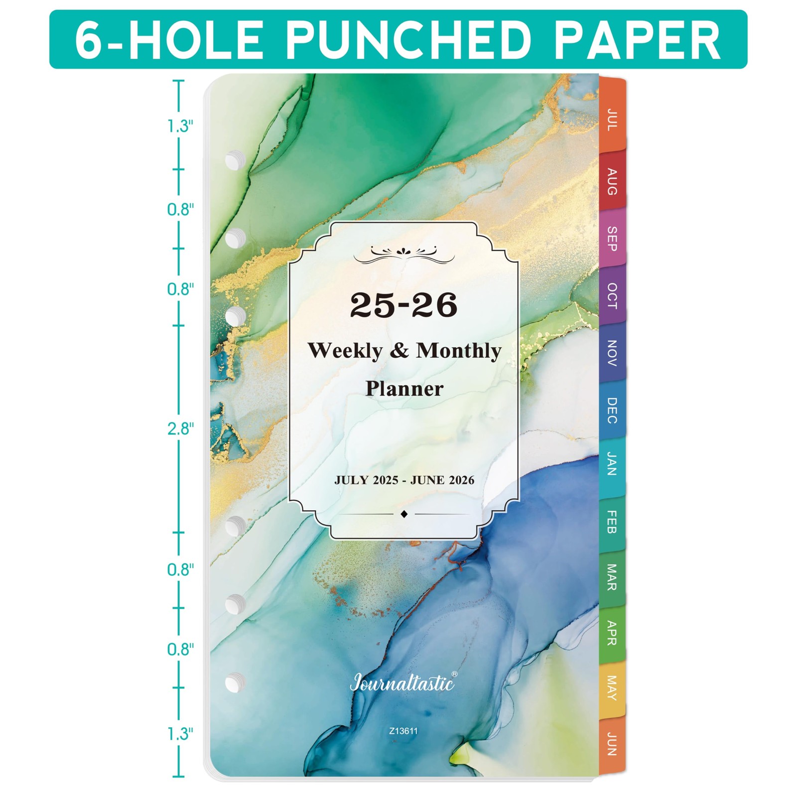 2025-2026 Planner Refills – A6 Weekly and Monthly Inserts, July 2025 – June 2…