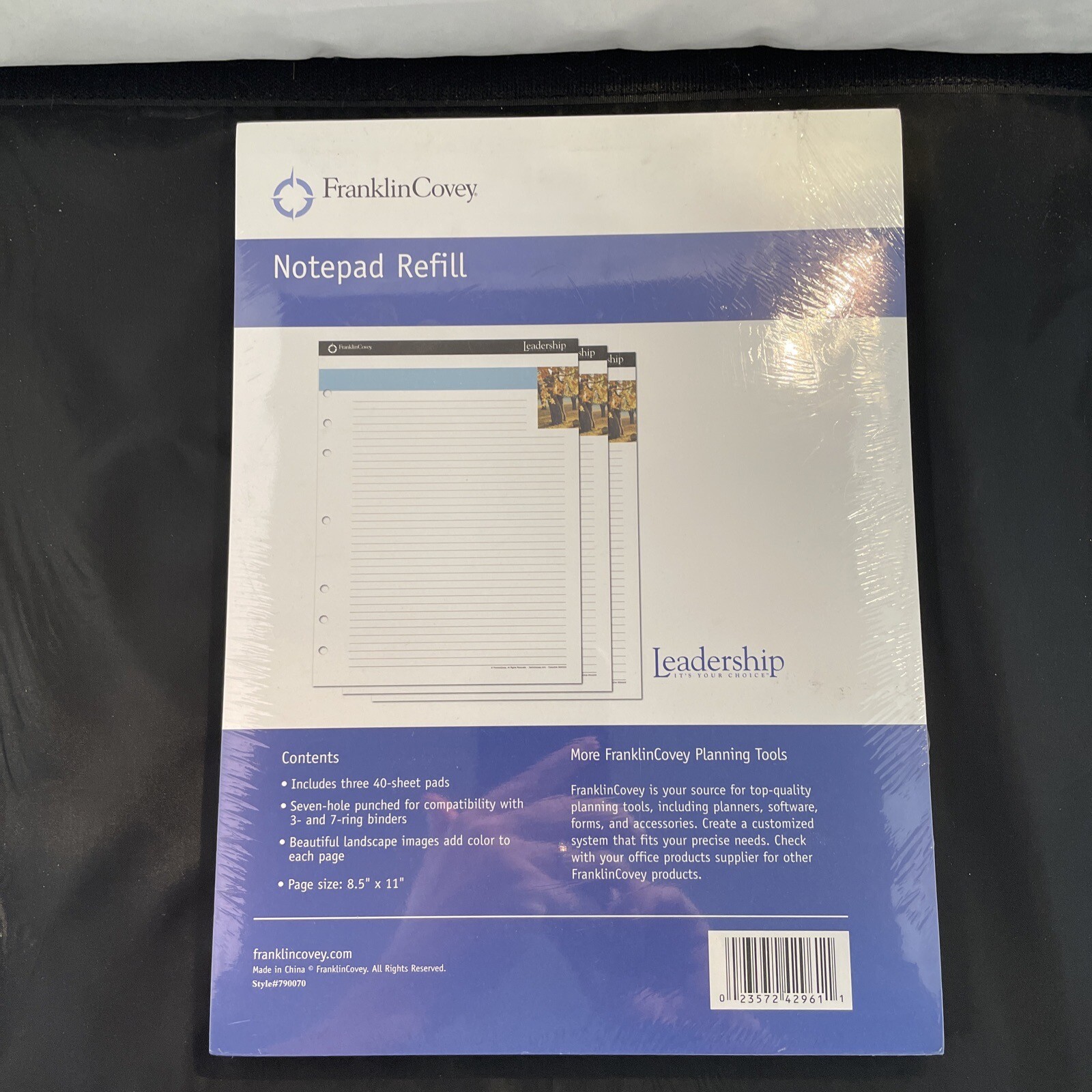 Franklin Covey 8.5” X 11” Notepad Refill Leadership (3) 40 Sheet Pads 3 & 7 Ring