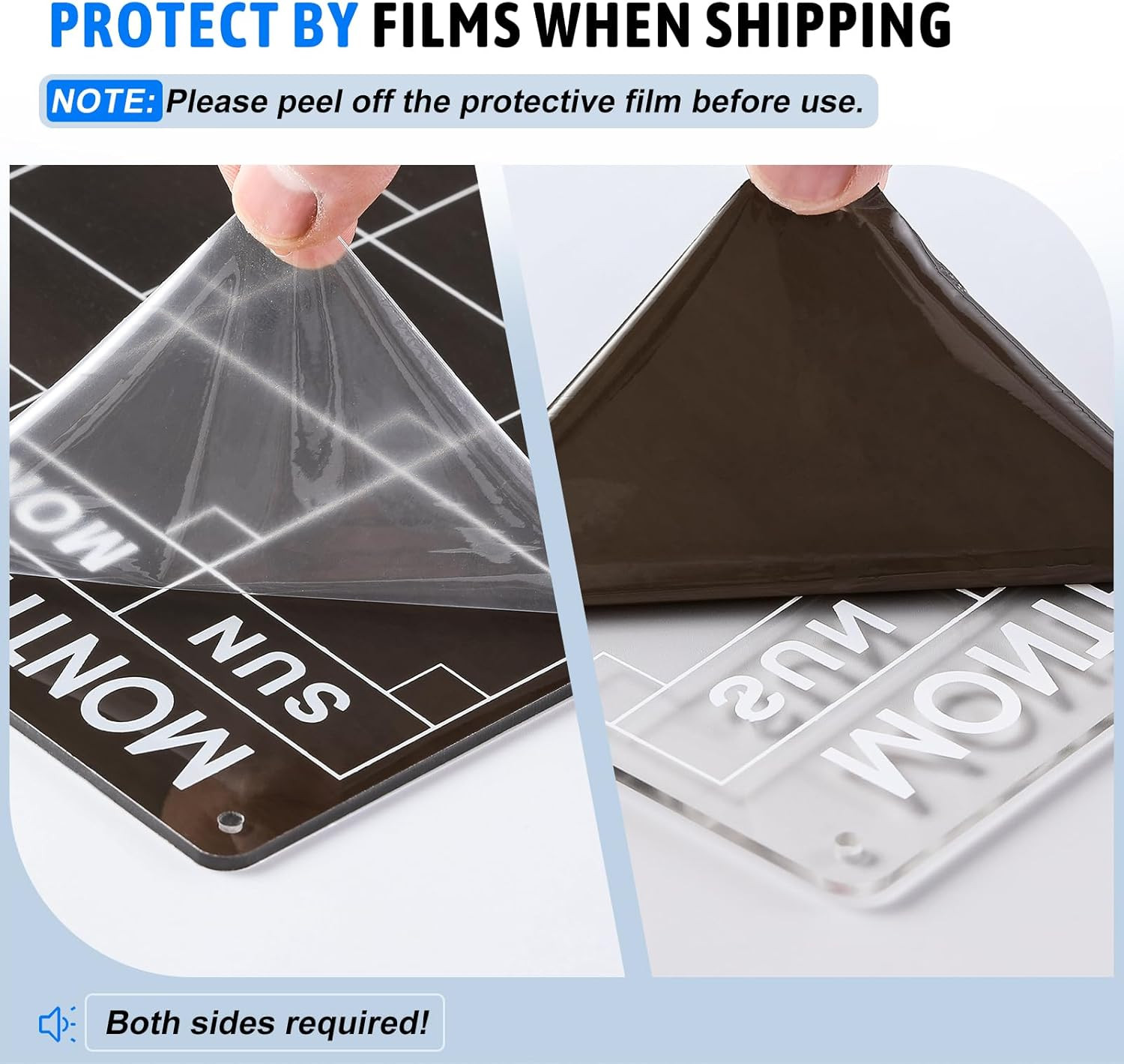 Acrylic Fridge Calendar, Magnetic Monthly Planner with 8 Color Markers, Clear Dr