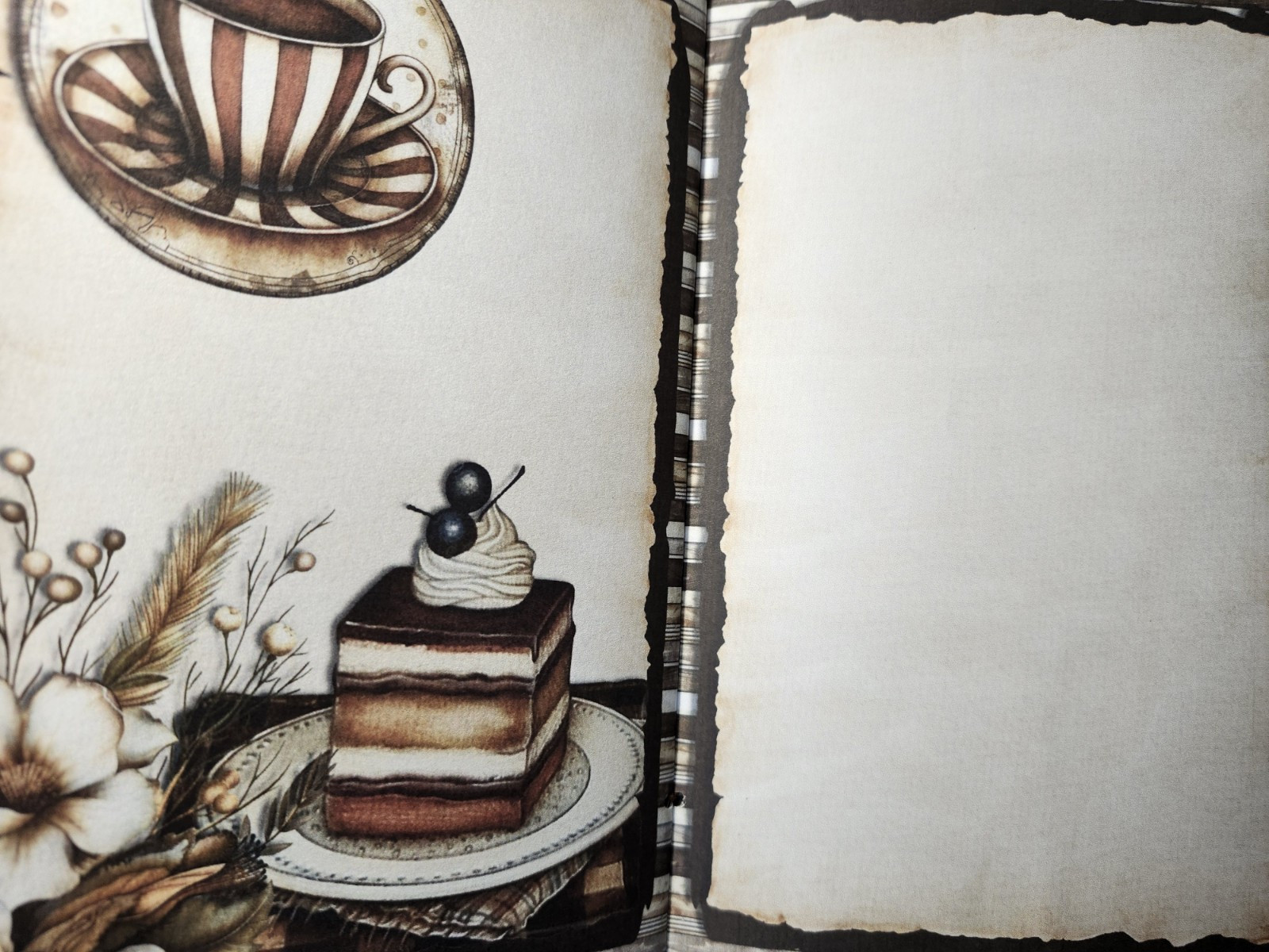 Junk Journal Blank Booklet “COFFEE CAFE” ESPRESSO MOCHA LATTE CAPPUCCINO
