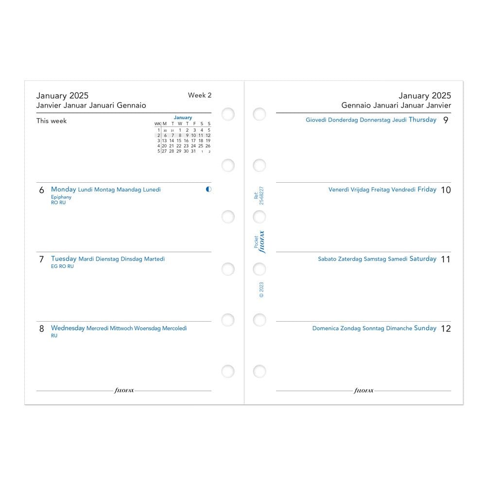 Filofax Domino Patent Organizer Pocket – Six Rings