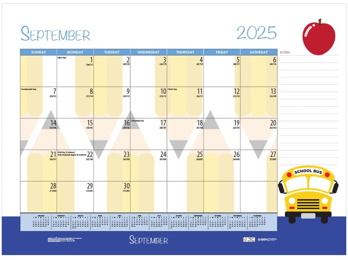 2025-2026 House of Doolittle Seasonal/Holiday 22″ x 17″ Academic Multicolored
