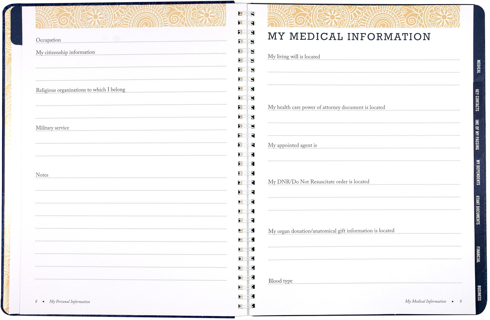 I’m Dead, Now What? Planner – Important Information about My Belongings, Os