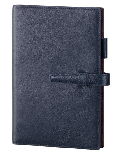 Raymay Fujii 2025 Bible-sized Da Vinci Monthly Block Planner, Cowhide Leather, N