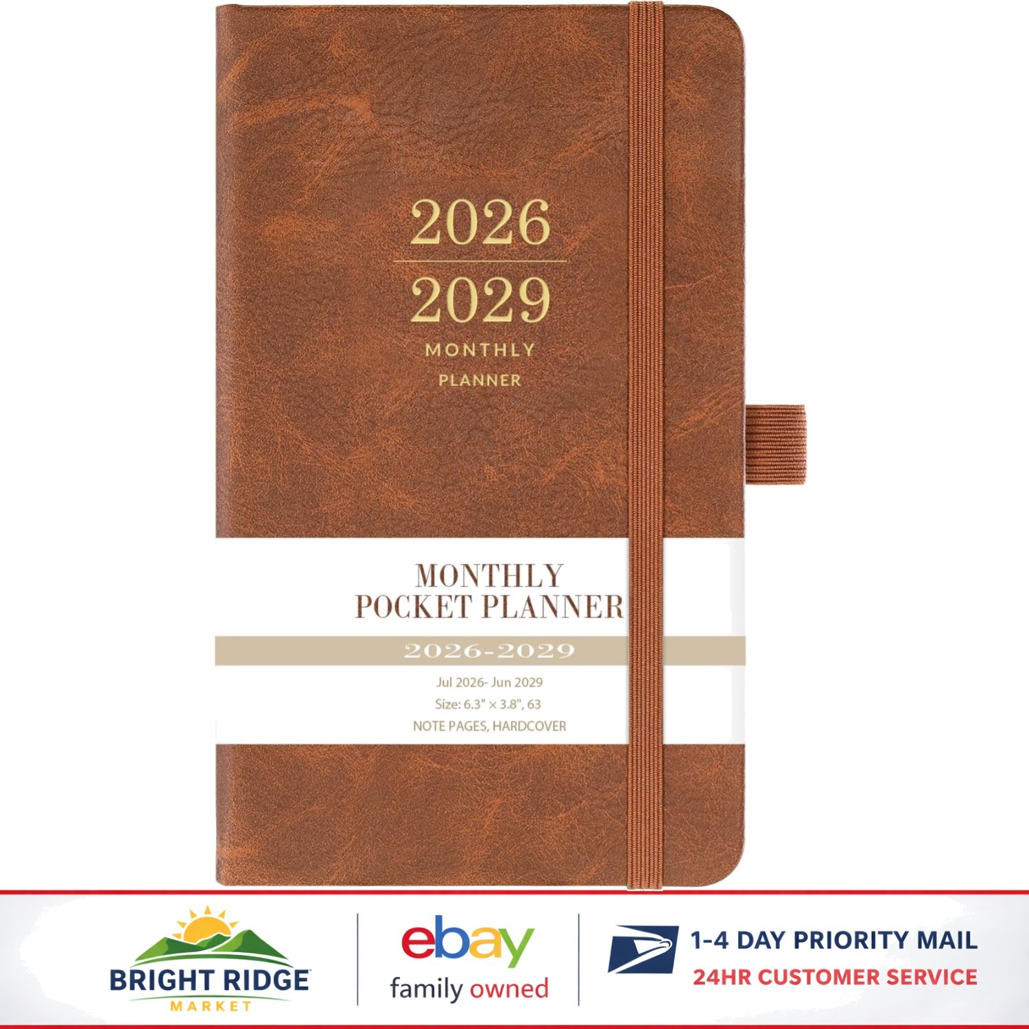 Durable Faux Leather Planner for Students and Professionals, 36 Coverage