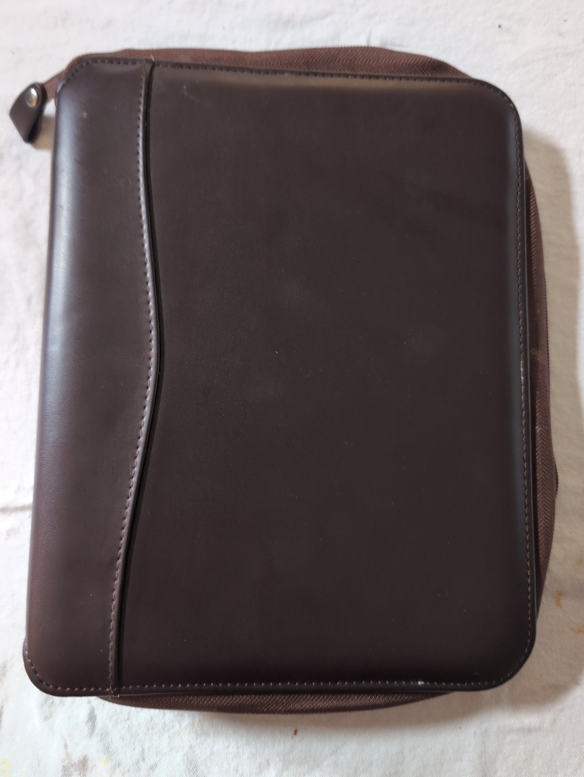 Franklin Covey Burgundy Leather Planner Organizer Binder 7 Ring Zip Around