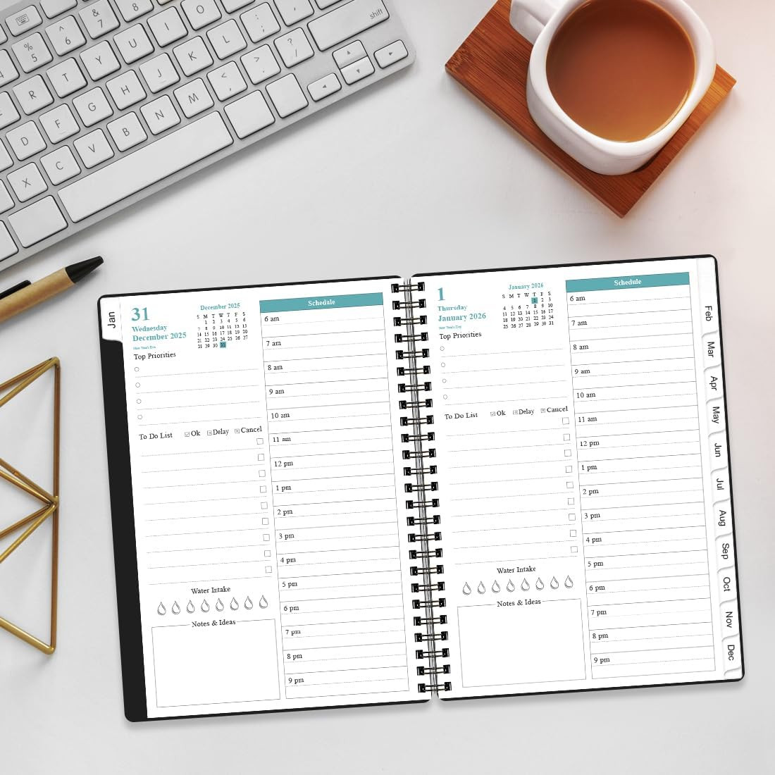 Daily Planner 2026 Full Page Per Day- 2026 Daily & Monthly Planner from January