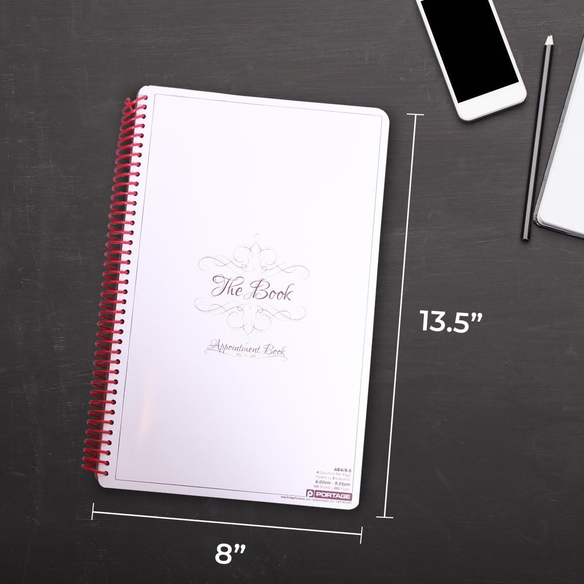 Notebooks Appointment Book – Large 8.5″ X 13.5″ Undated Planner for Daily Schedu