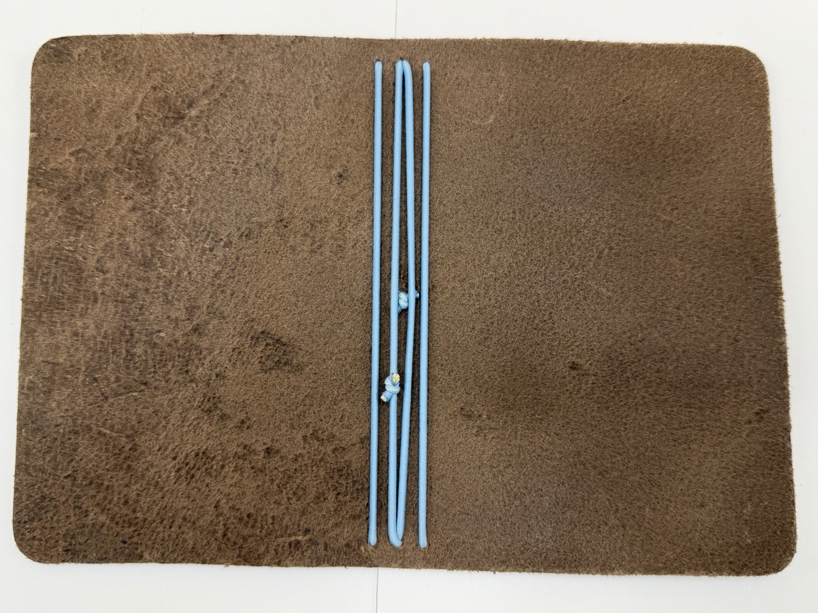 Foxy Fix Field Notes Pocket TN Traveler’s Notebook Brown Leather Blue Elastic