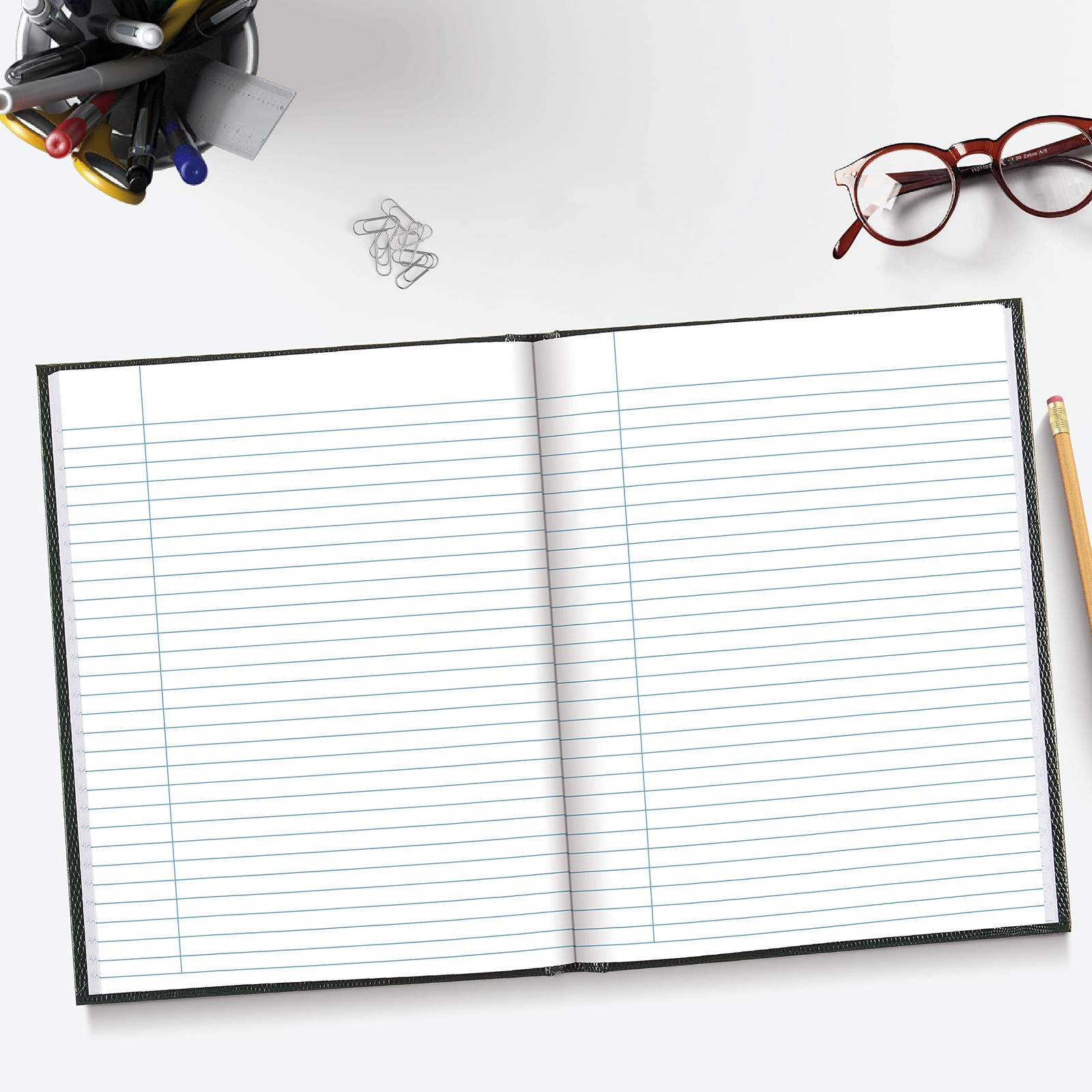 Blueline Executive Journal, Black, 9.25 x 7.25, 150 Pages (A7.BLK)